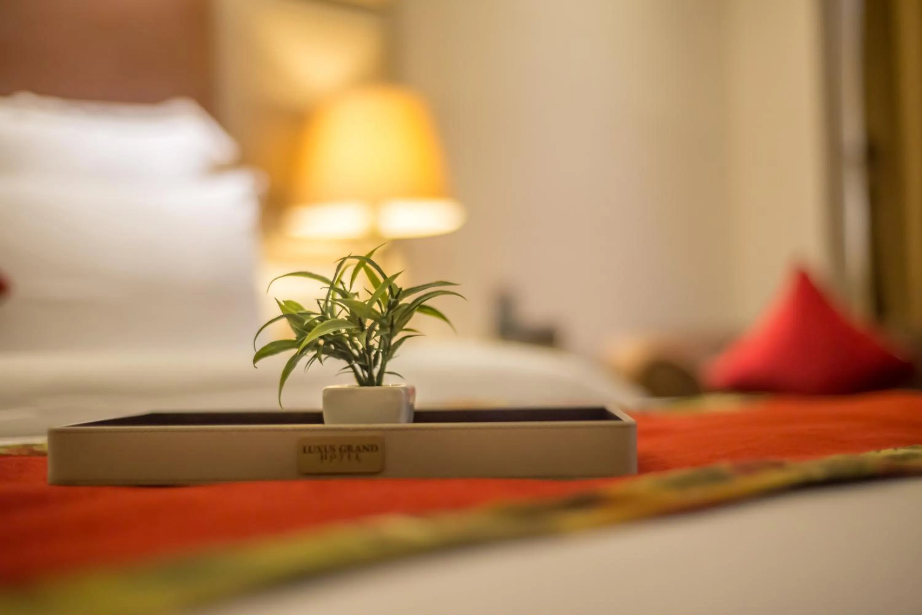 Decorative detail, Bed in Luxus Grand Hotel