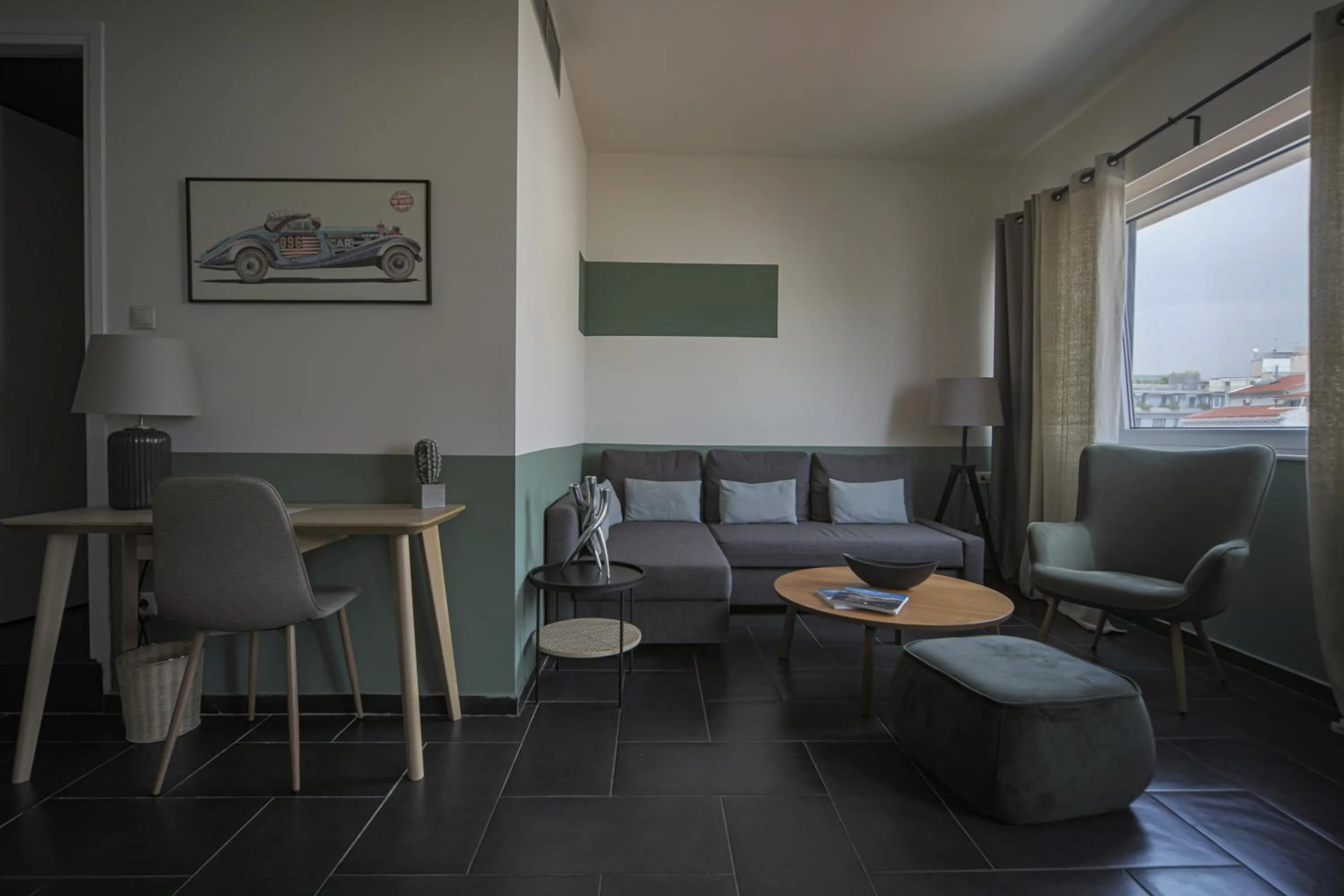 Living room in Elite Ermou Suites