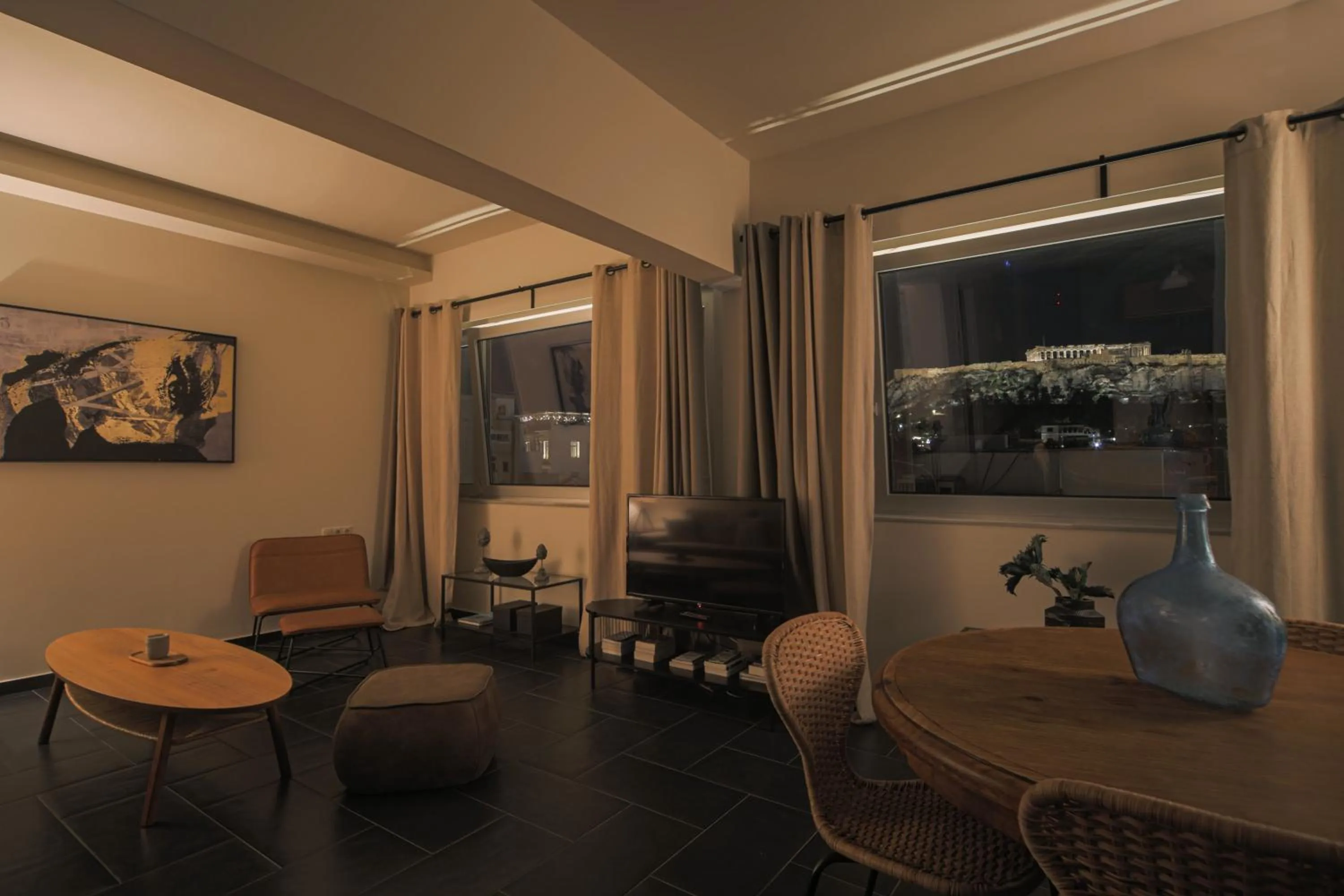 Living room in Elite Ermou Suites