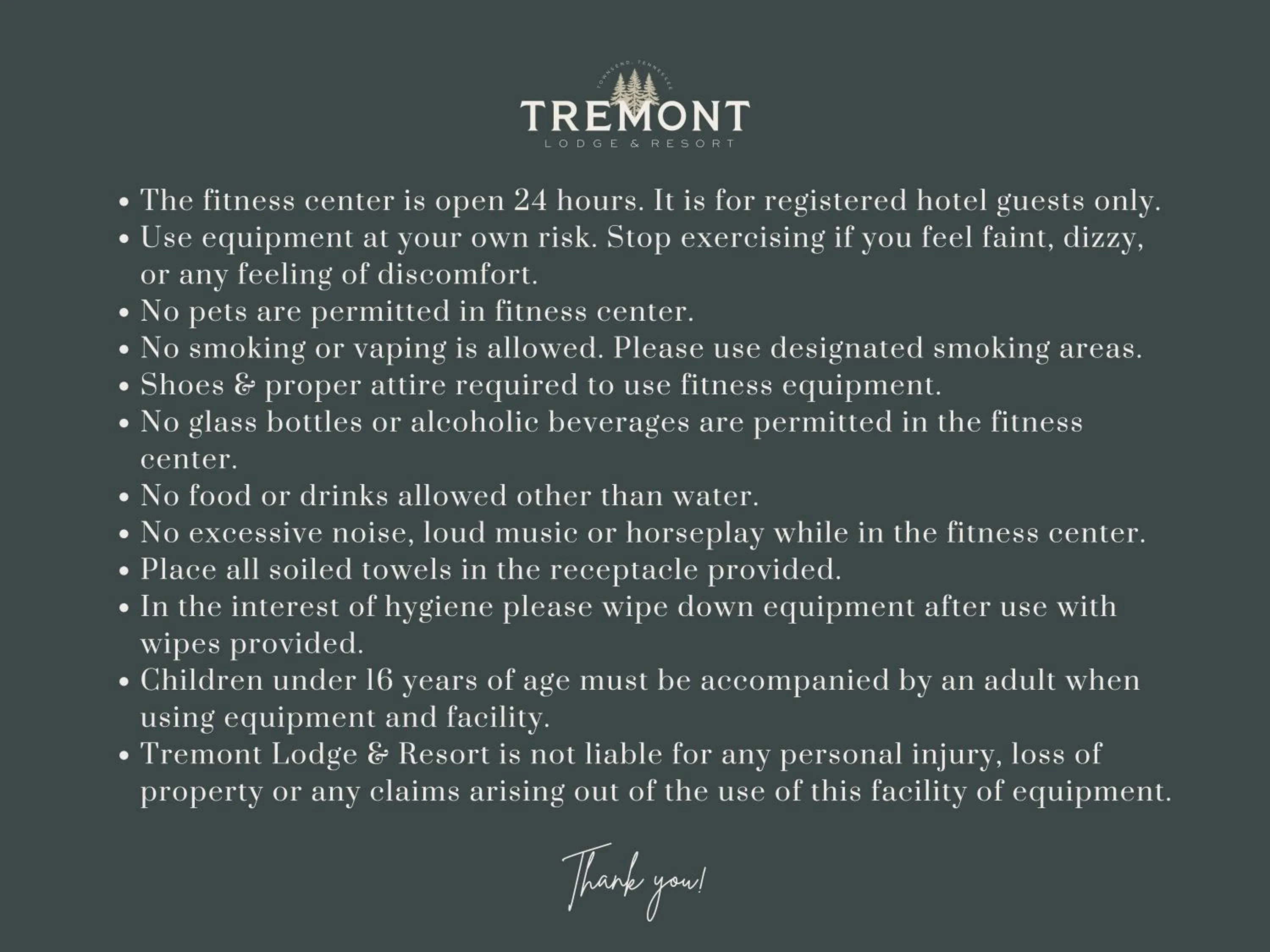 Property logo or sign in Tremont Lodge & Resort