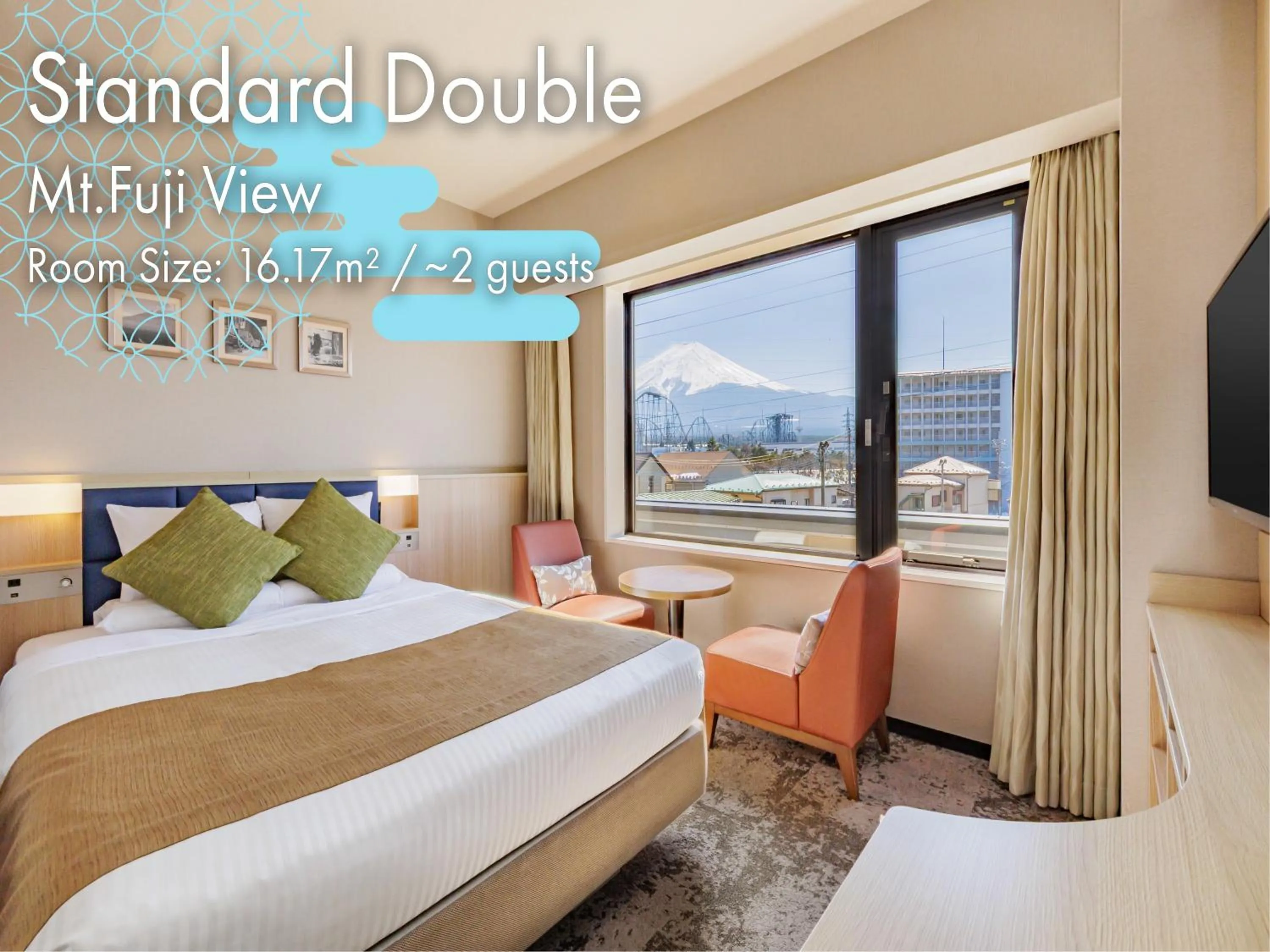 View (from property/room), Bed in HOTEL MYSTAYS Fuji Onsen Resort