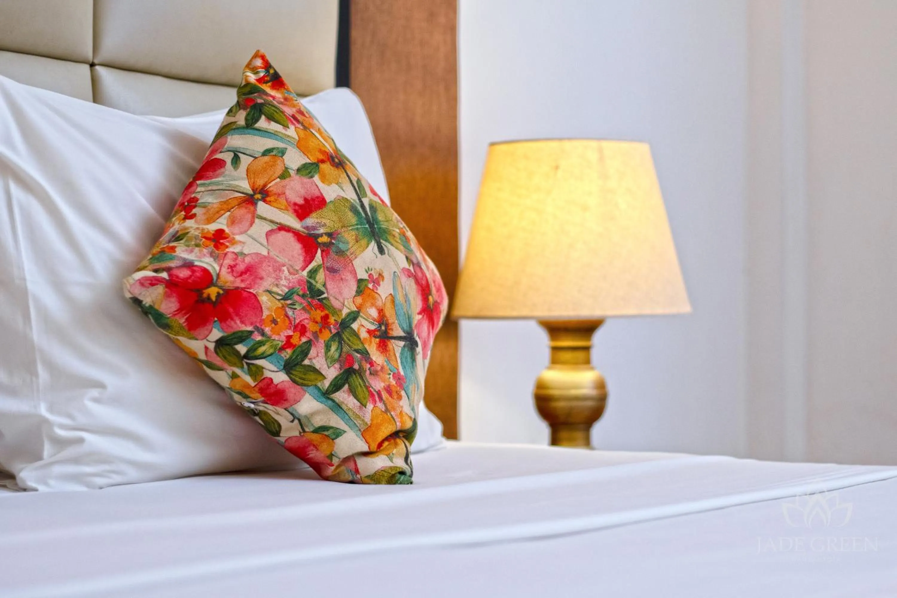 Bed in Jade Green Hotel Hambantota