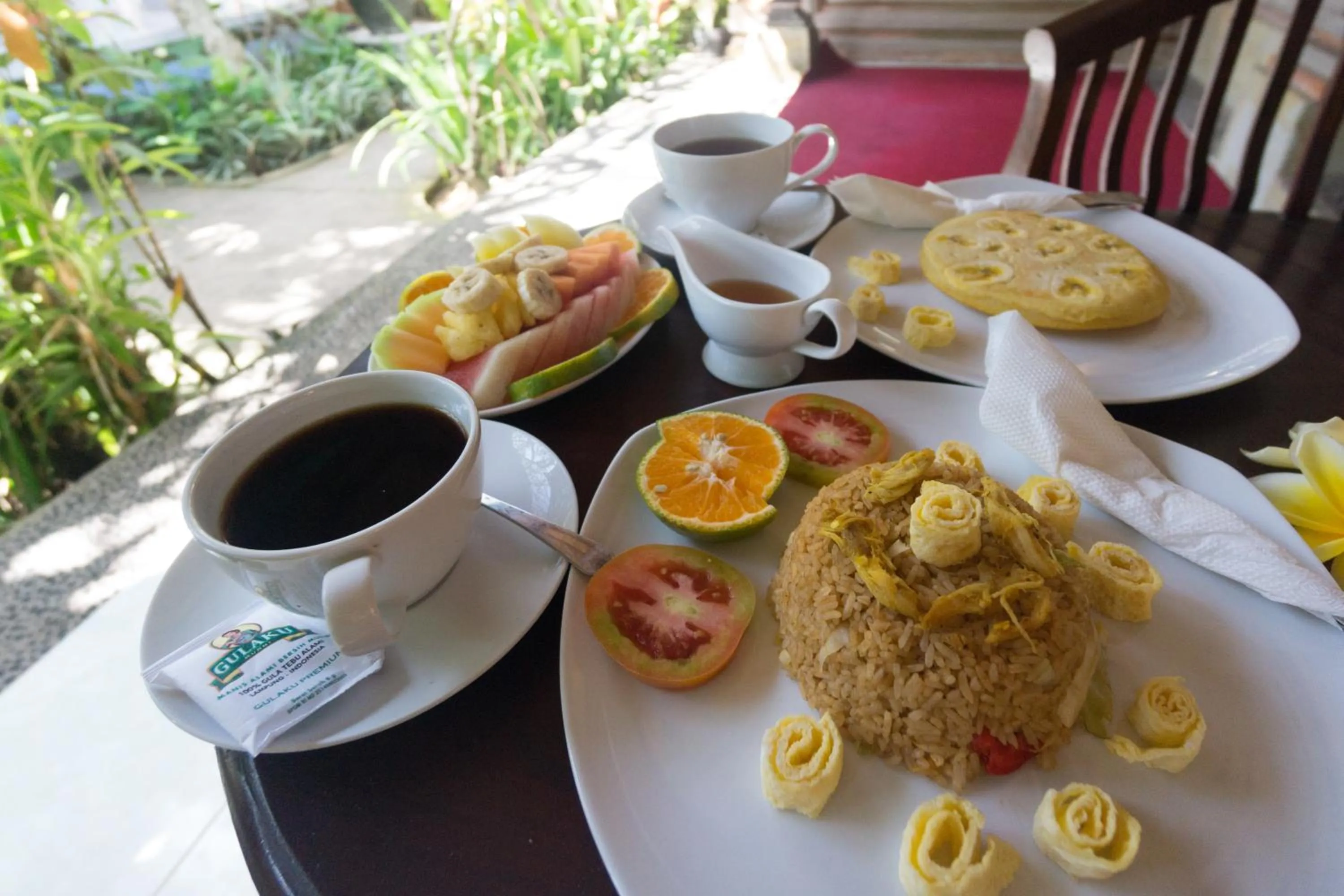Asian breakfast in Nuaja Balinese Guest House