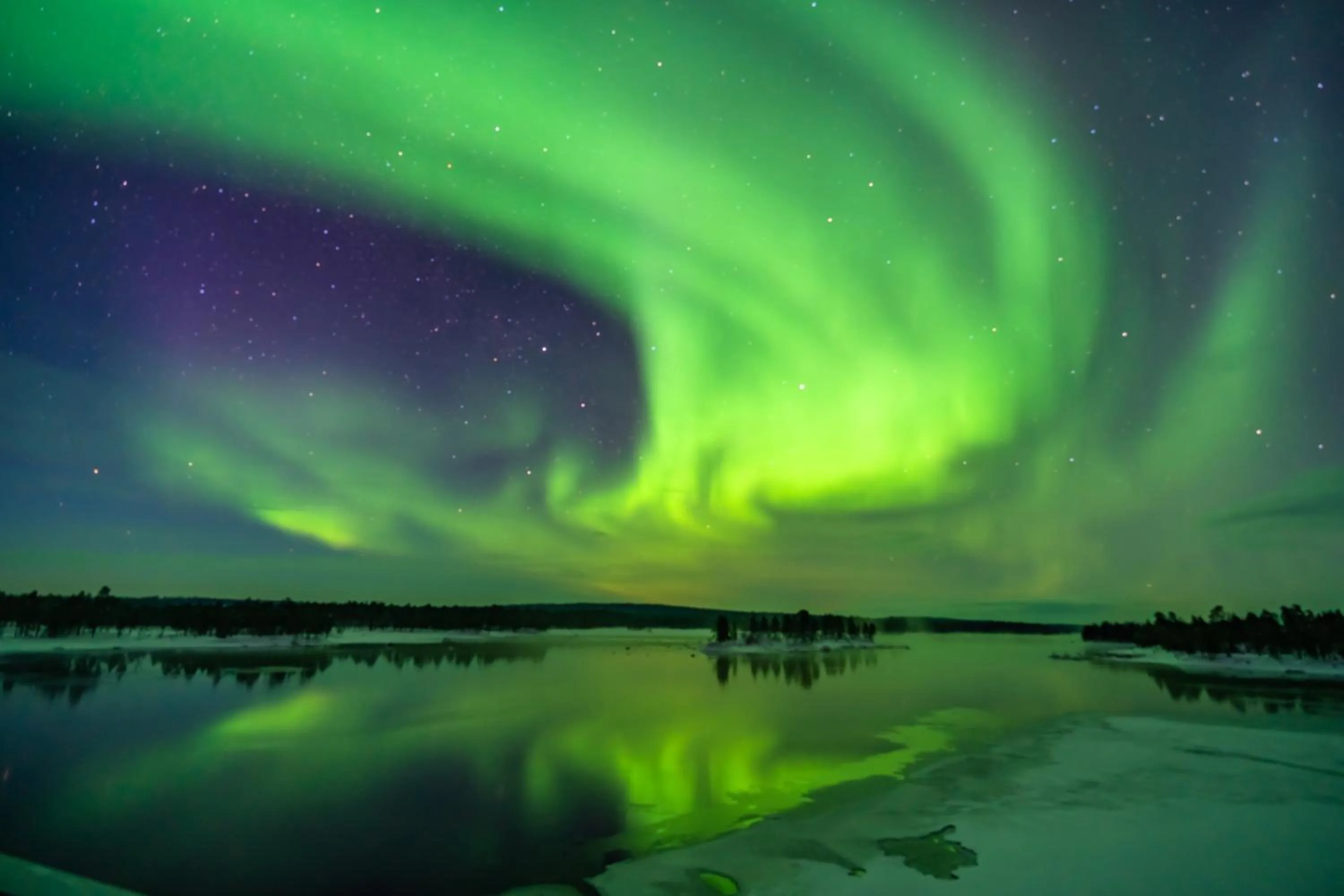 Natural landscape in Northern Lights Village Saariselkä