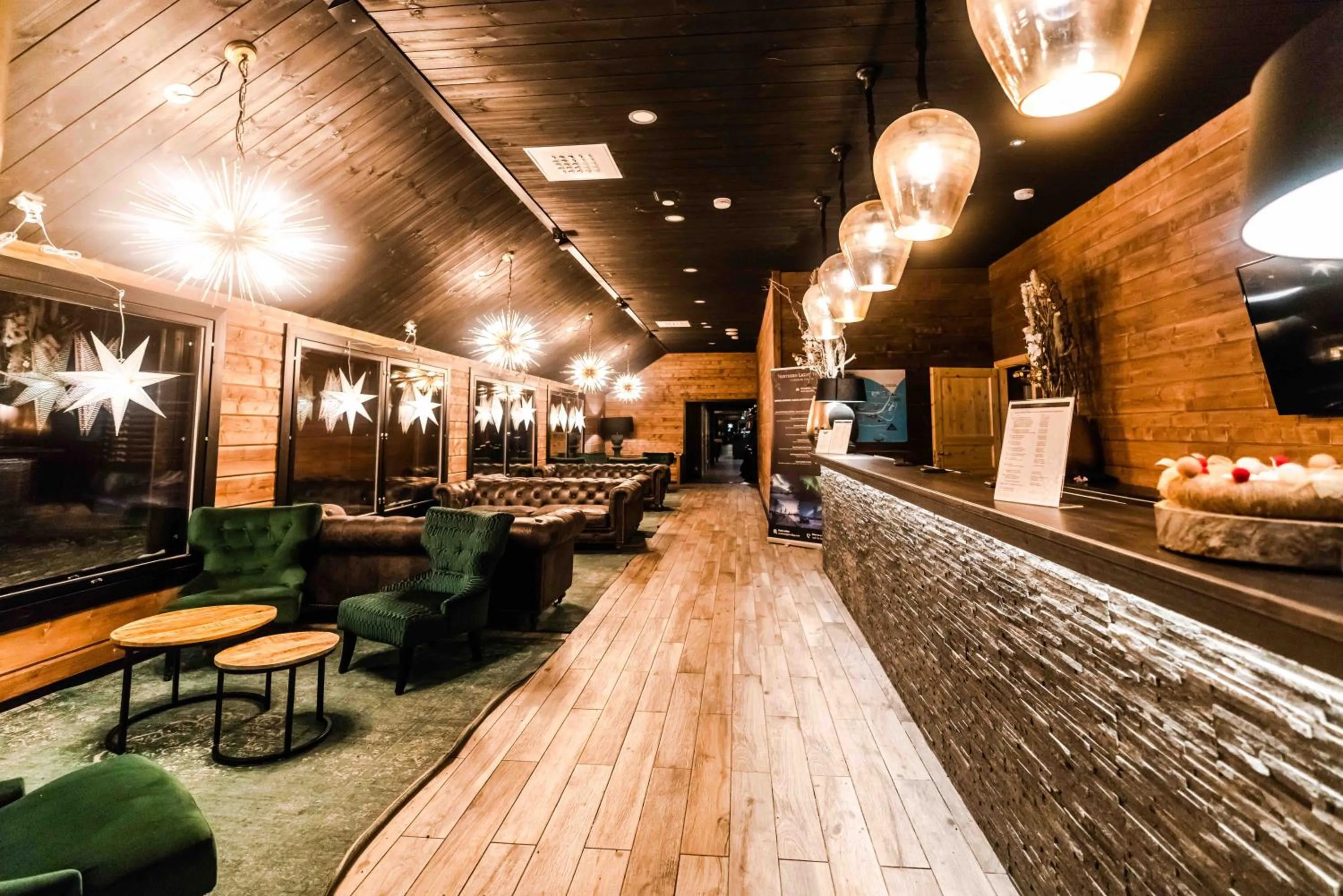 Lobby or reception in Northern Lights Village Saariselkä