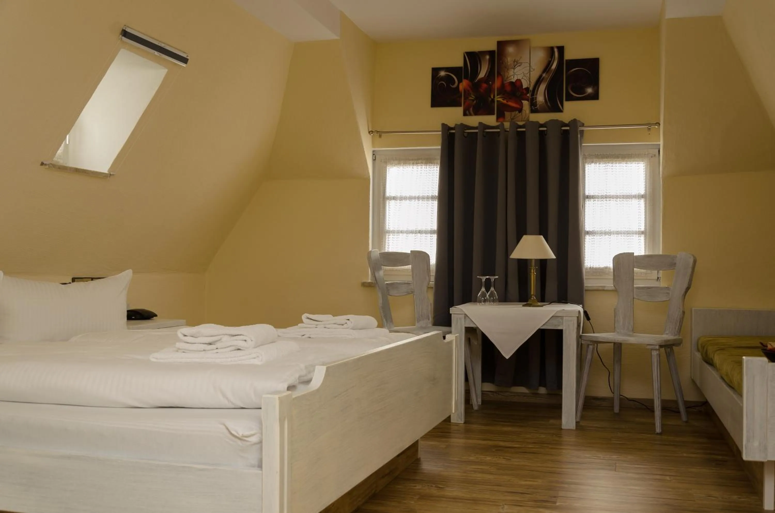 Bed in Hotel Rheingraf