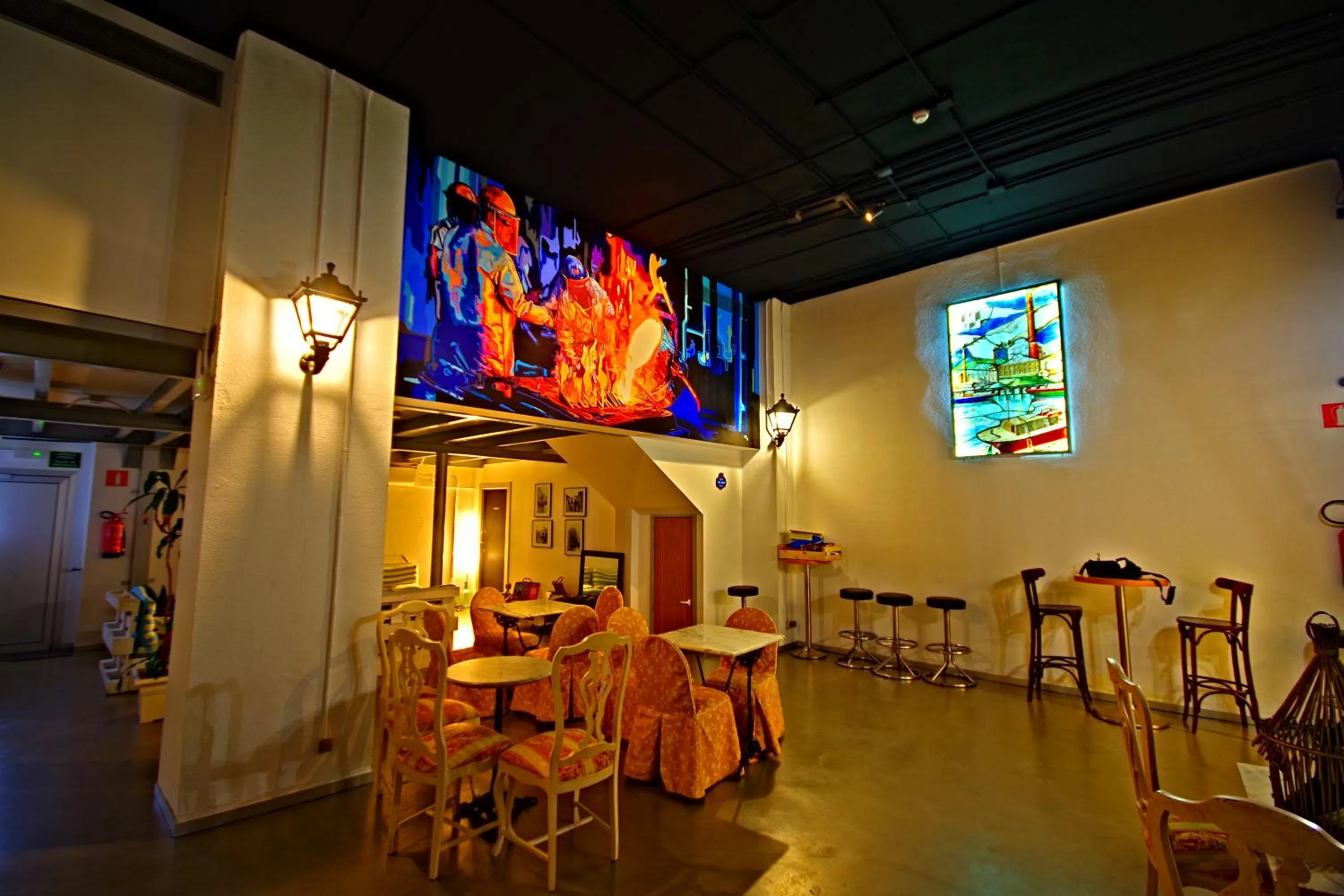 Living room in All Iron Hostel