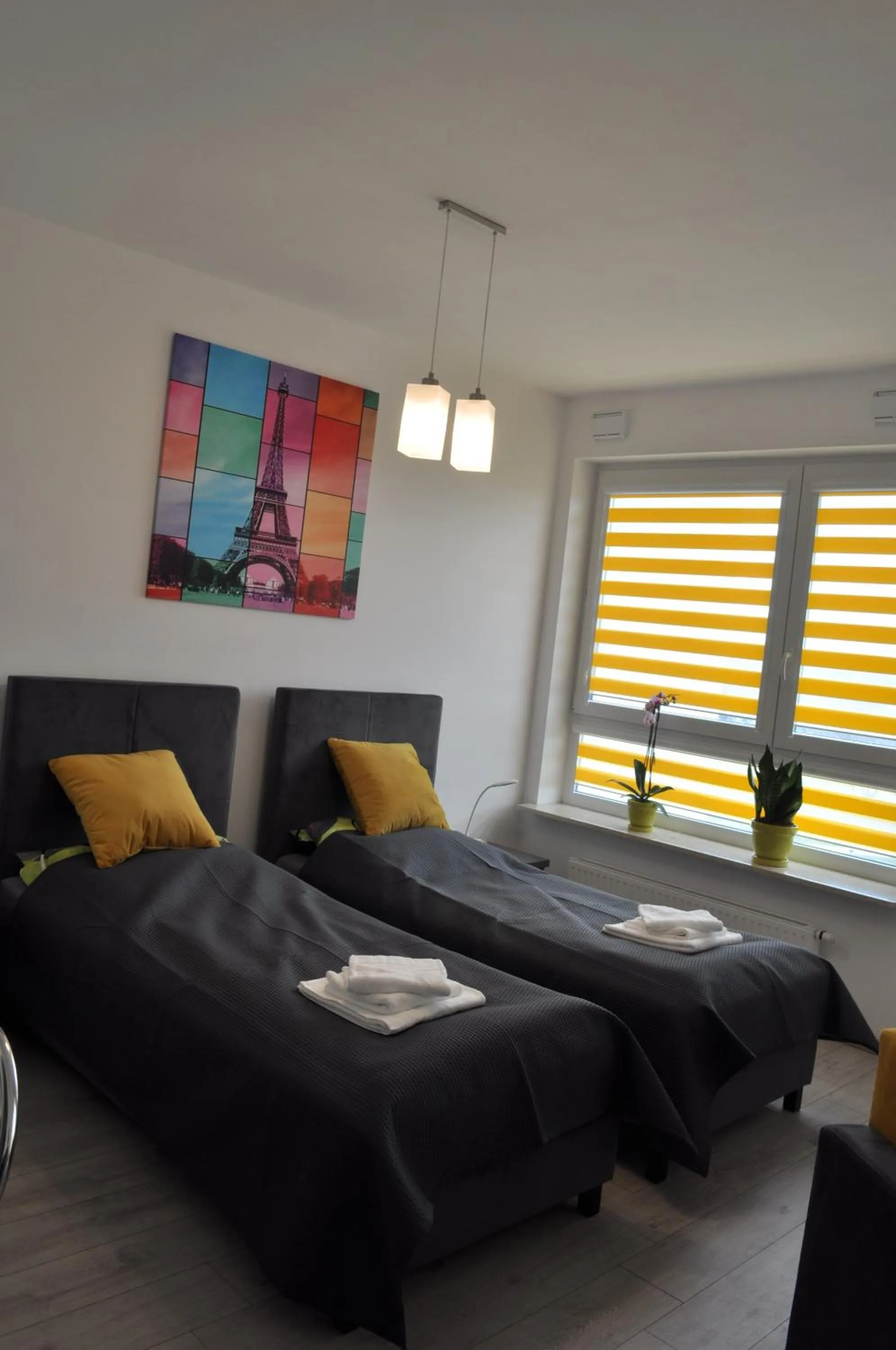 Bed in Pop Art Apartments