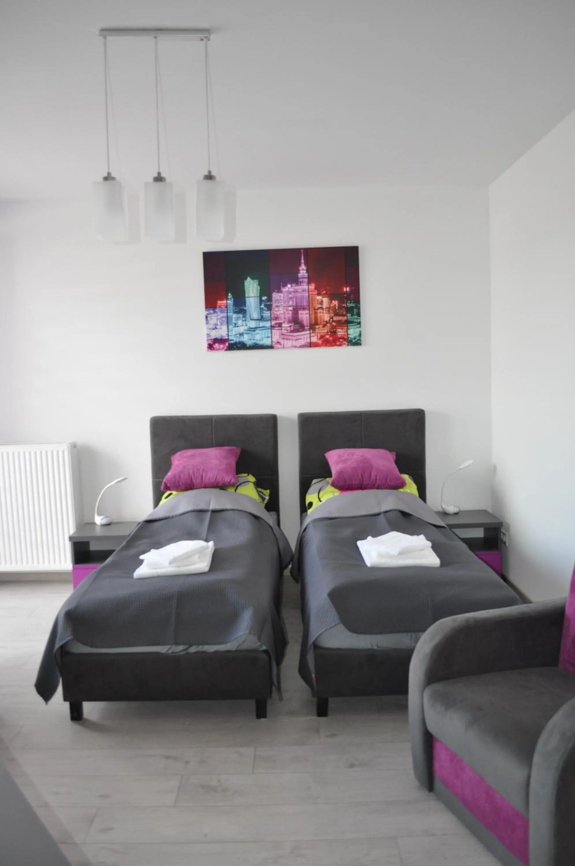 Bed in Pop Art Apartments