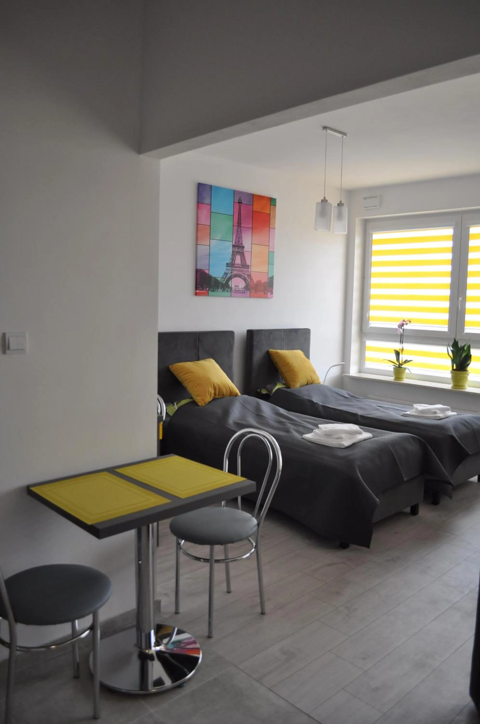 Bed in Pop Art Apartments