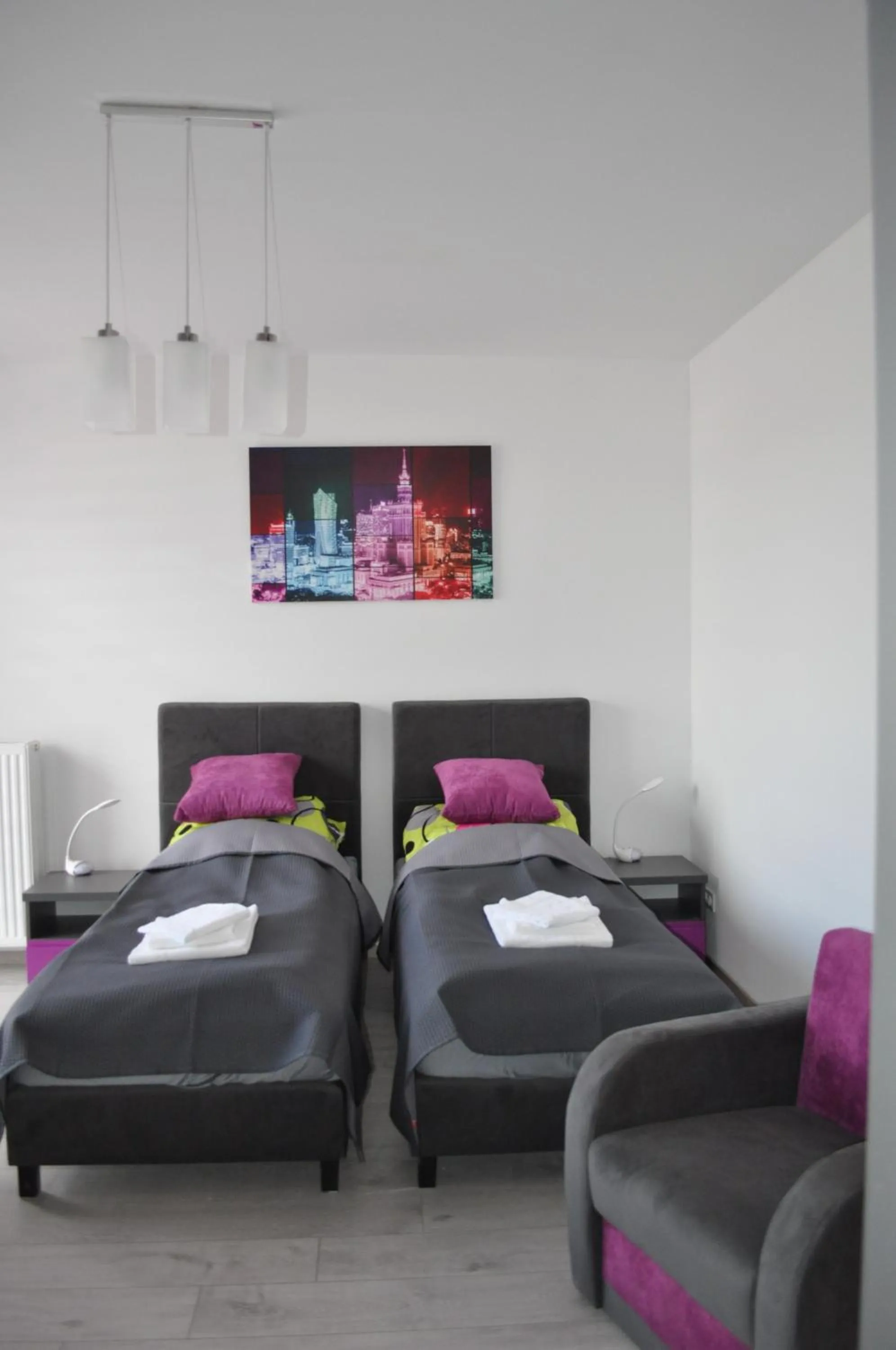 Bed in Pop Art Apartments
