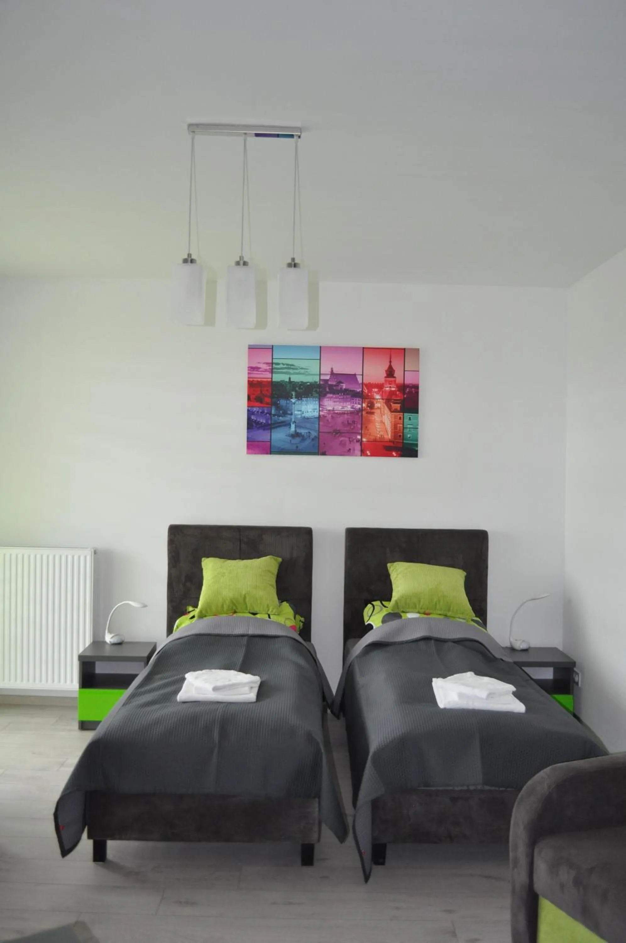Bed in Pop Art Apartments