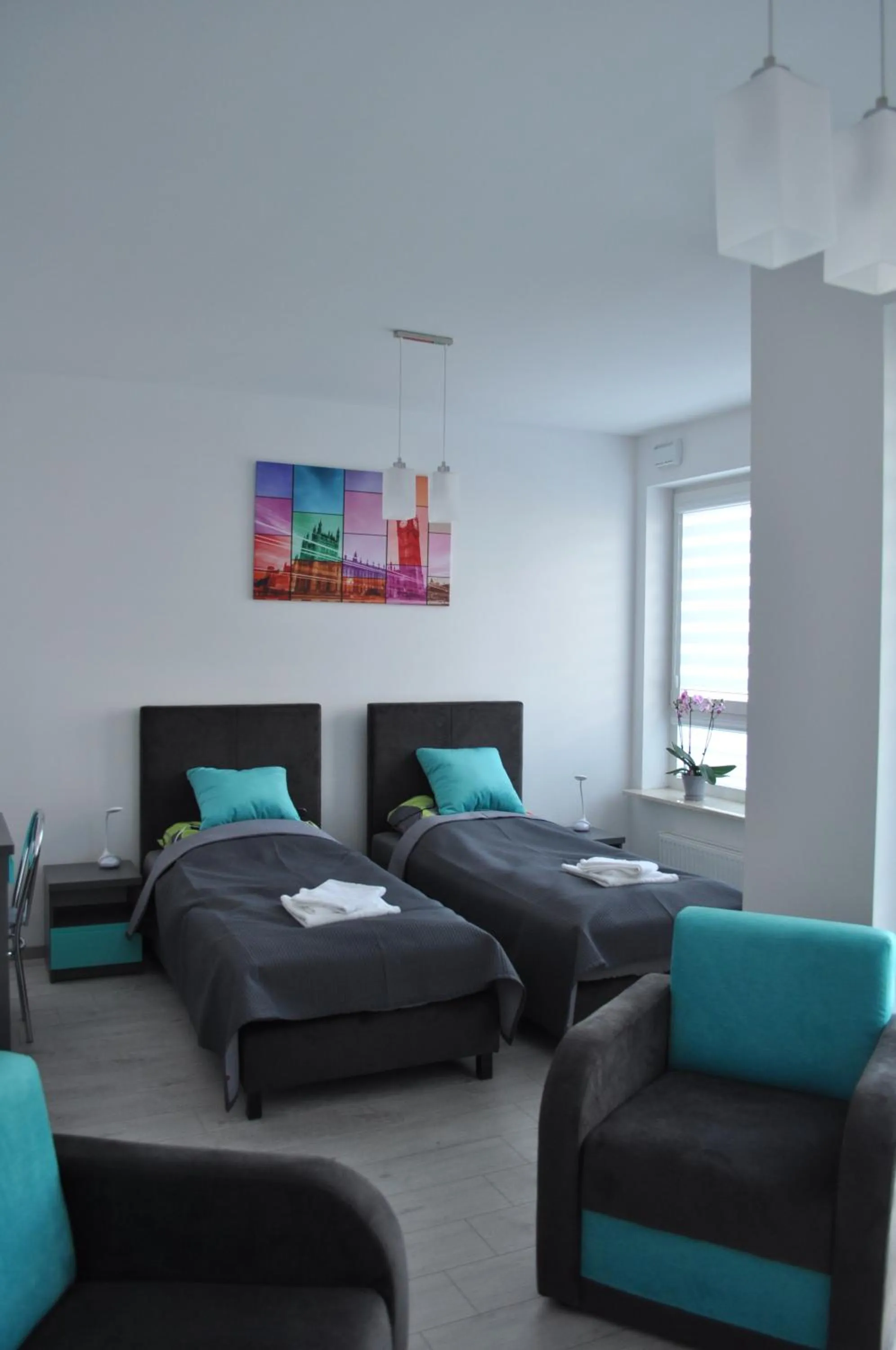 Bed in Pop Art Apartments