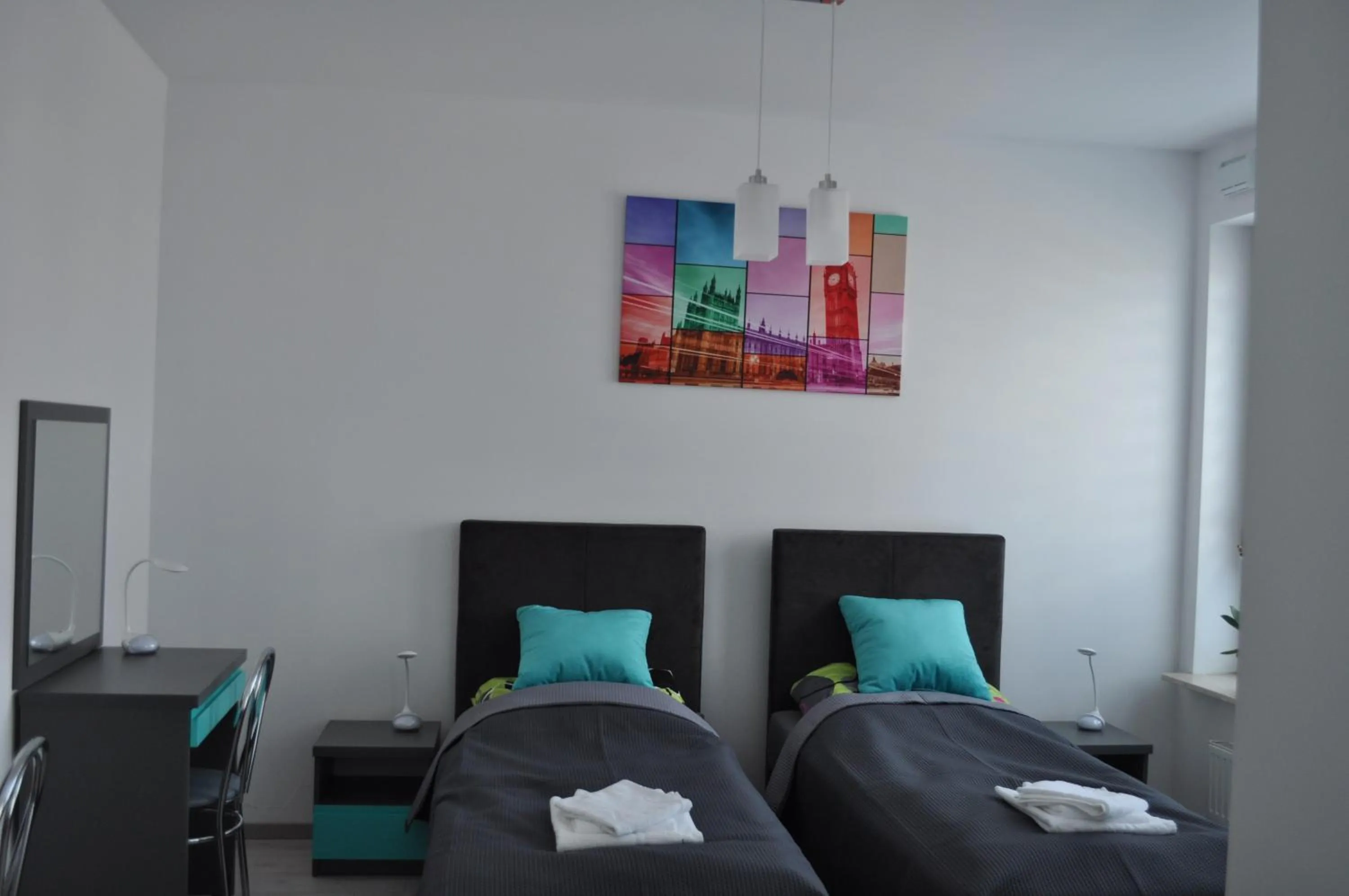 Bed in Pop Art Apartments