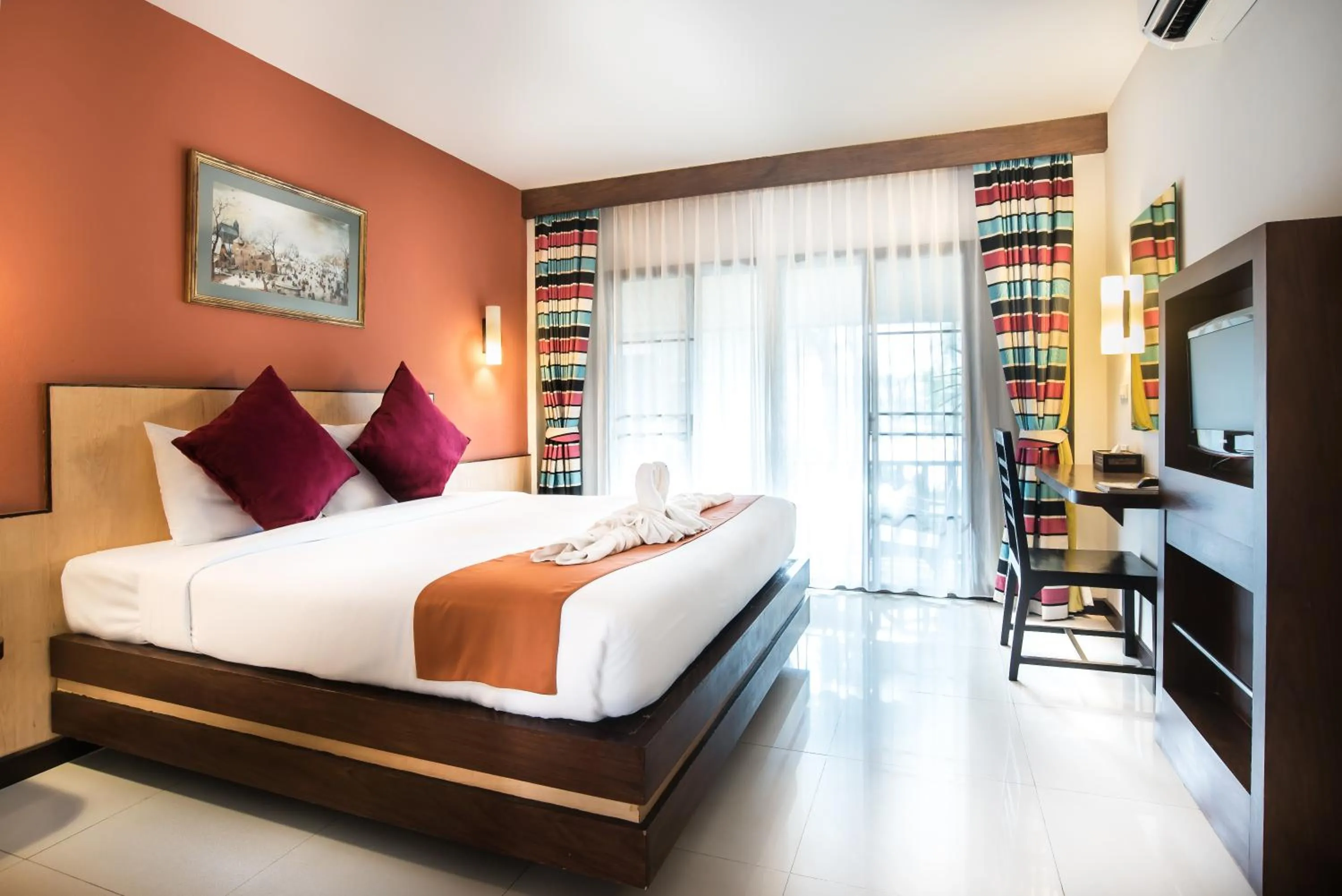 Garden, Bed in Chiangkhong Teak Garden Riverfront Onsen Hotel- SHA Extra Plus