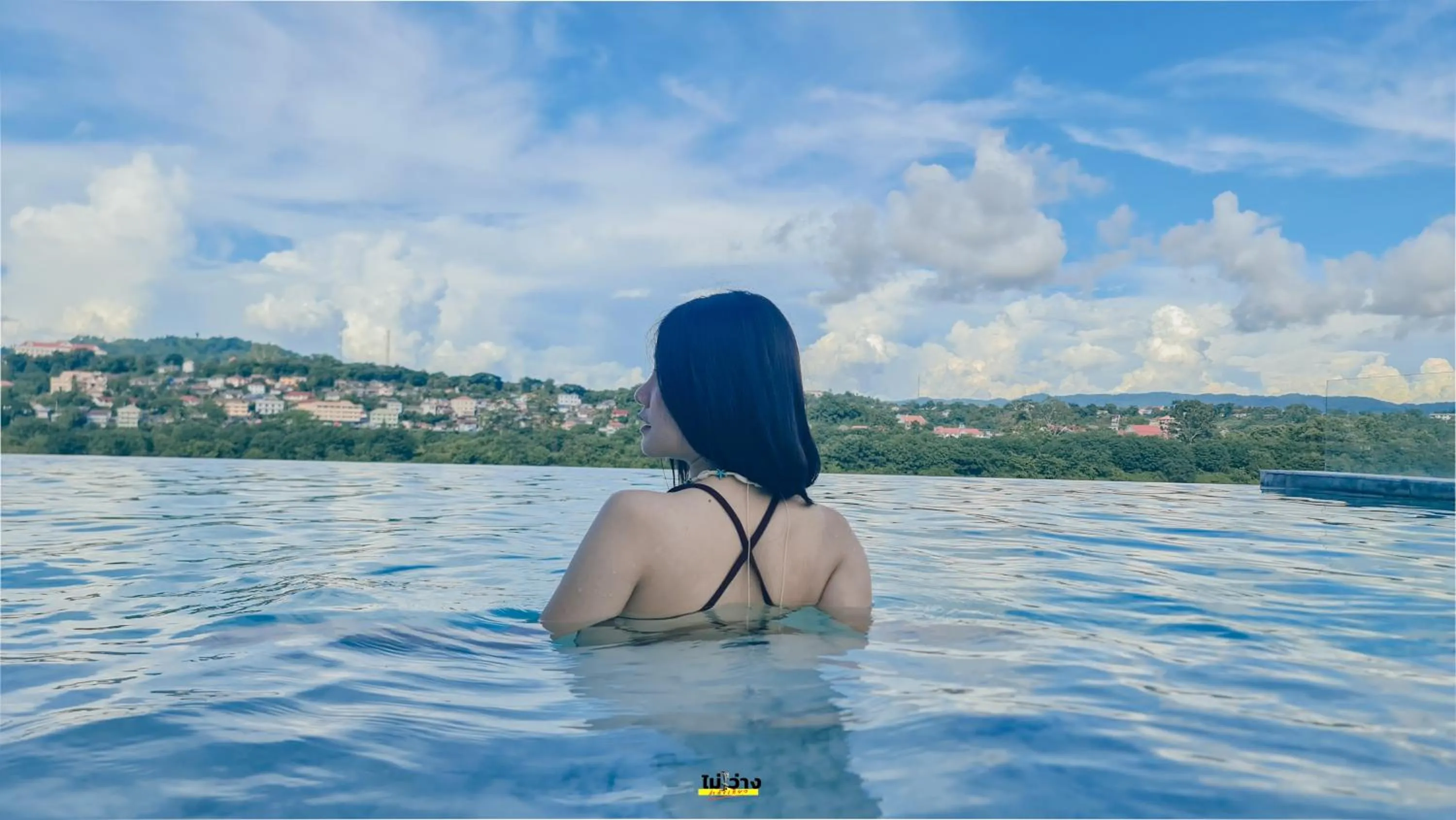 Swimming pool in Chiangkhong Teak Garden Riverfront Onsen Hotel- SHA Extra Plus