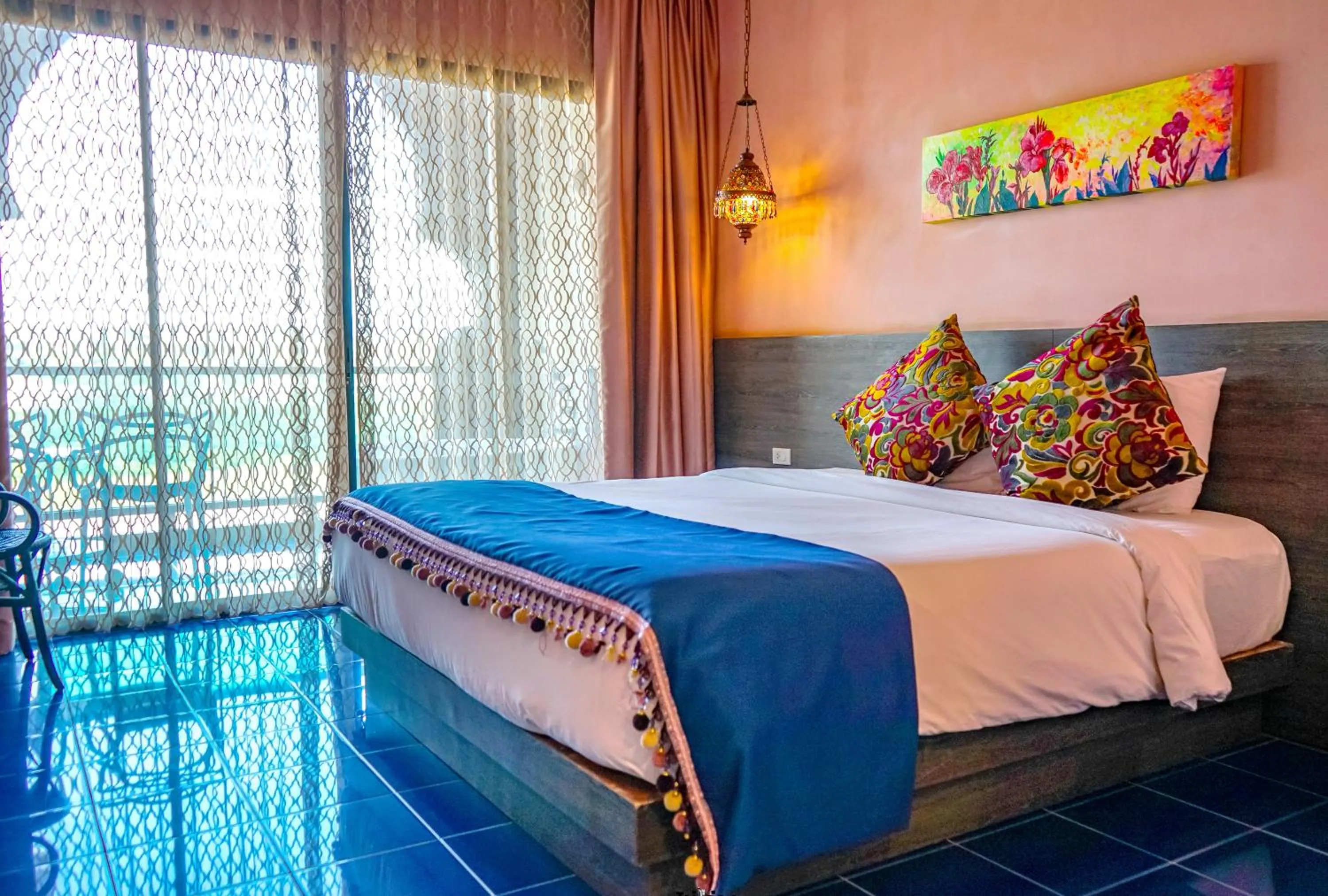 Bedroom, Bed in Chiangkhong Teak Garden Riverfront Onsen Hotel- SHA Extra Plus