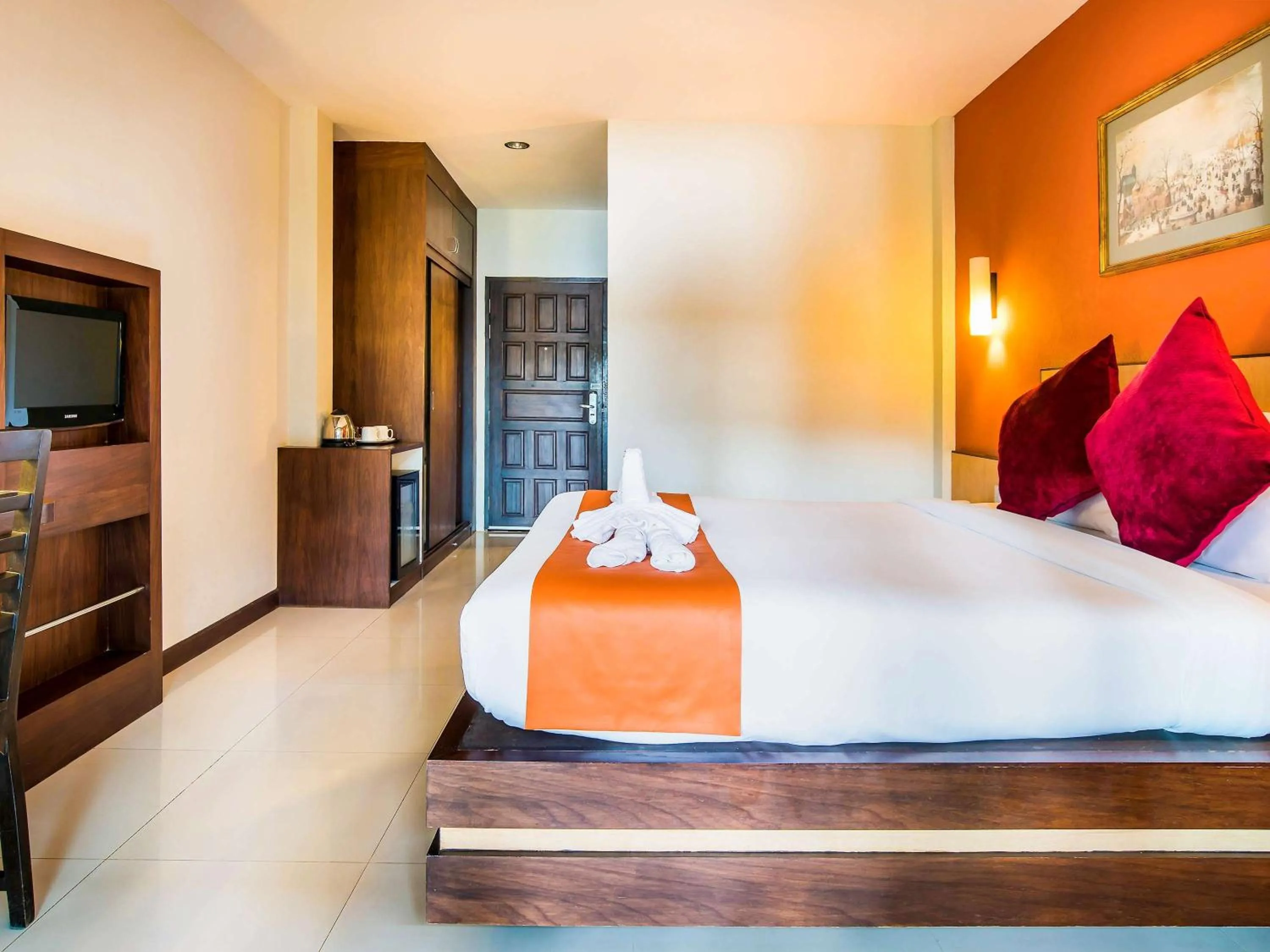 Photo of the whole room, Bed in Chiangkhong Teak Garden Riverfront Onsen Hotel- SHA Extra Plus