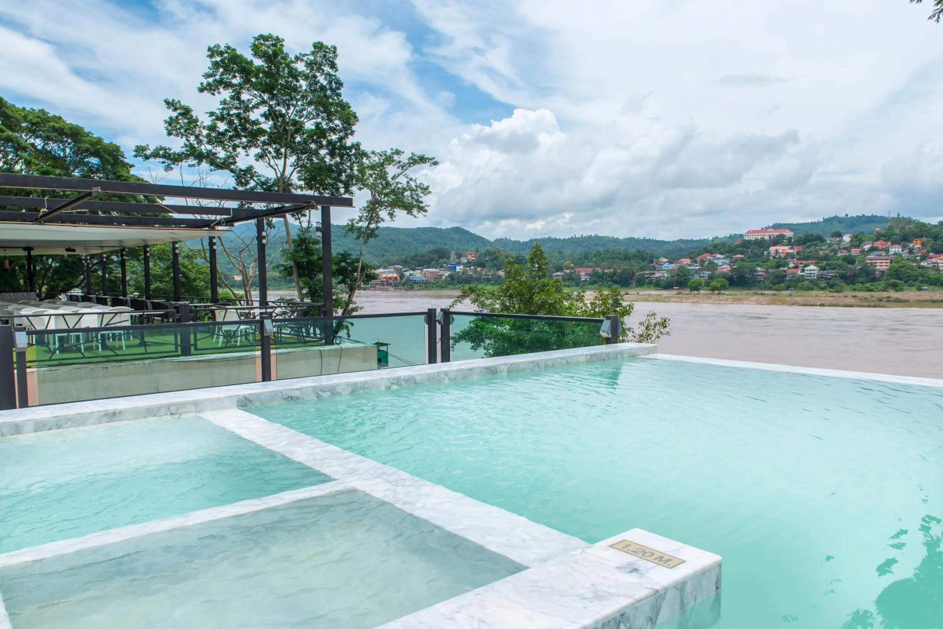 River view in Chiangkhong Teak Garden Riverfront Onsen Hotel- SHA Extra Plus