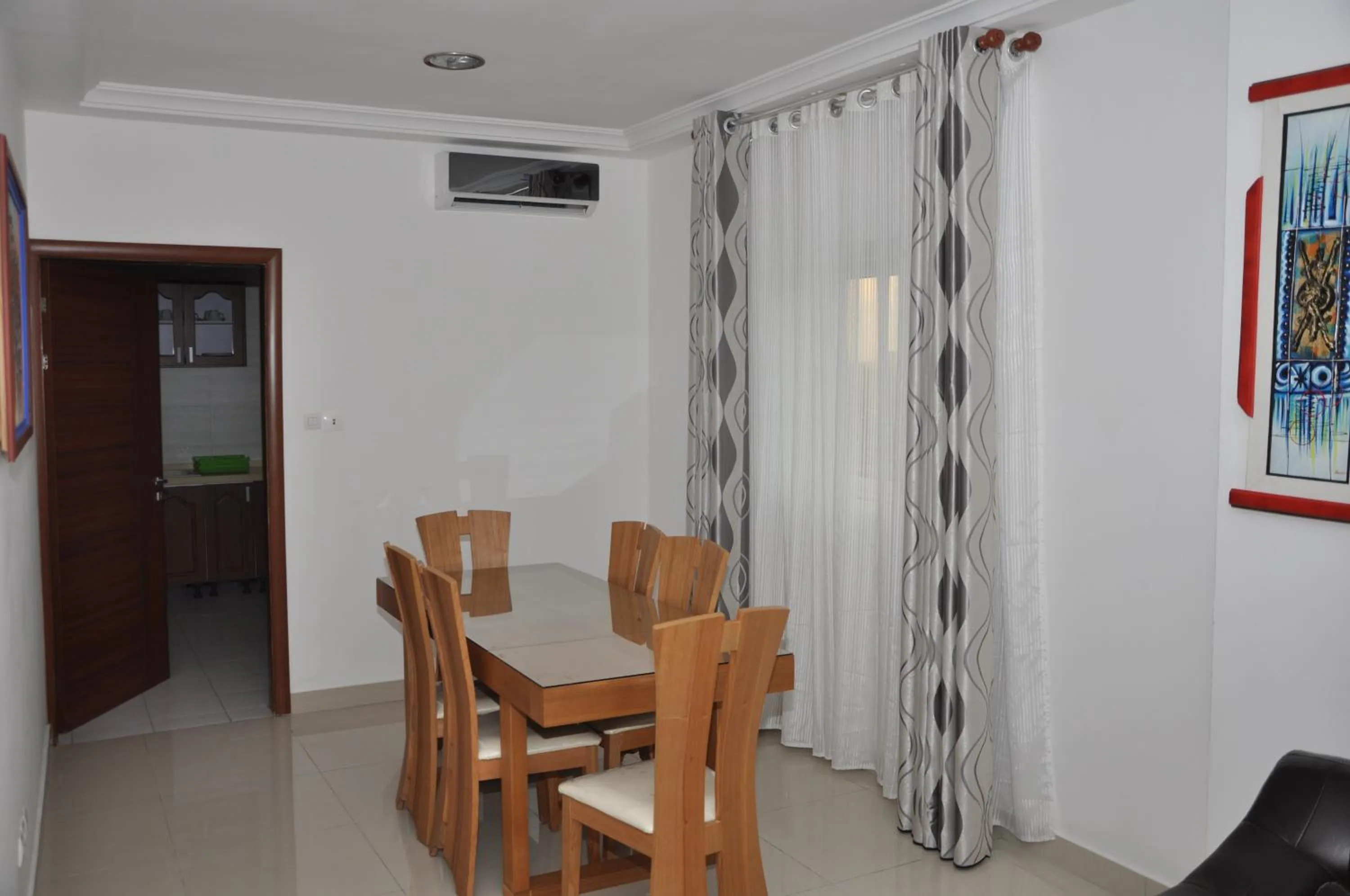 Dining area in Rosalie's Suites