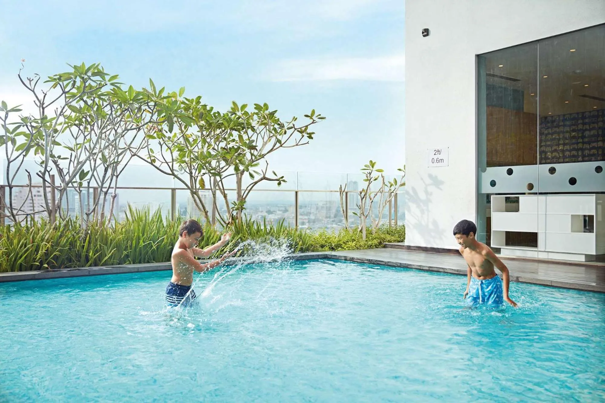 Pool view in DoubleTree by Hilton Melaka