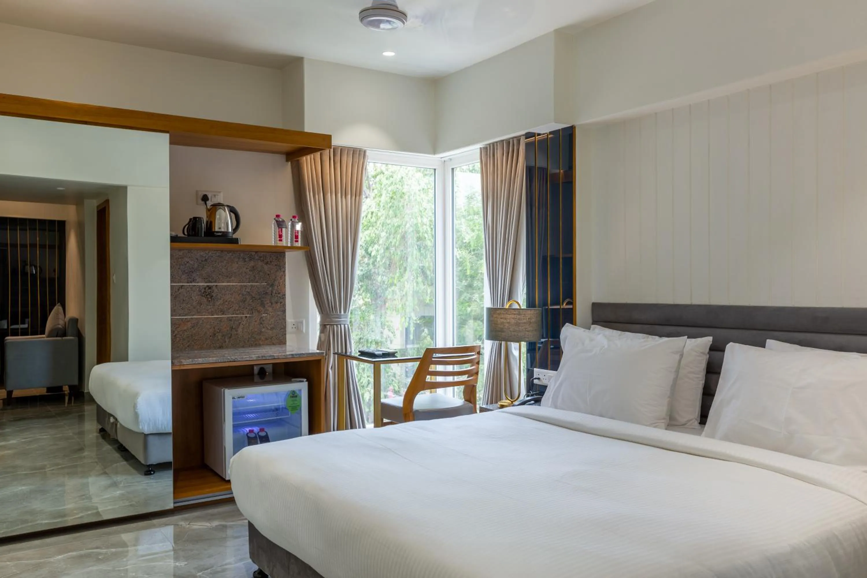 Bed in Hotel Nalanda