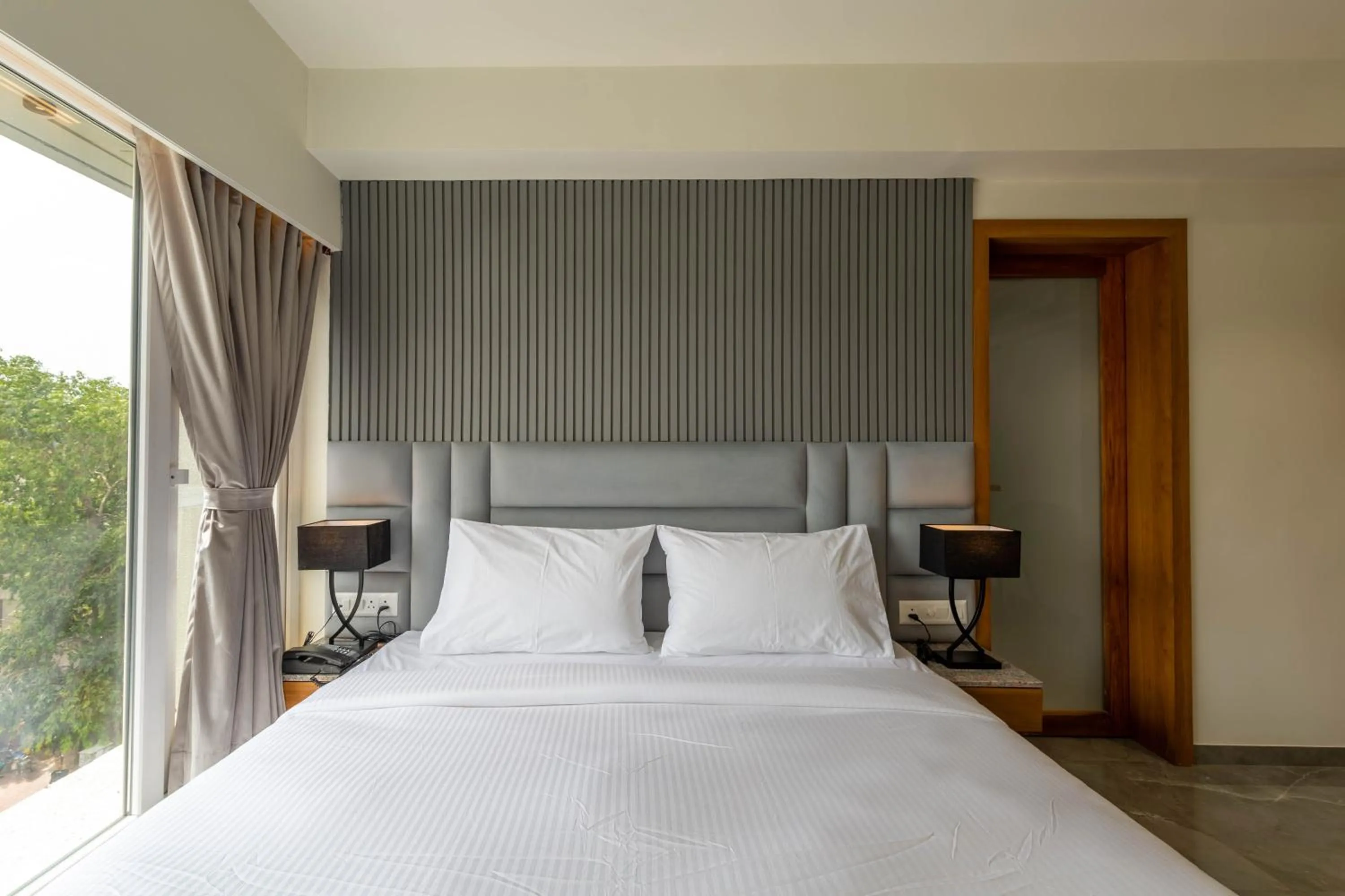 View (from property/room), Bed in Hotel Nalanda