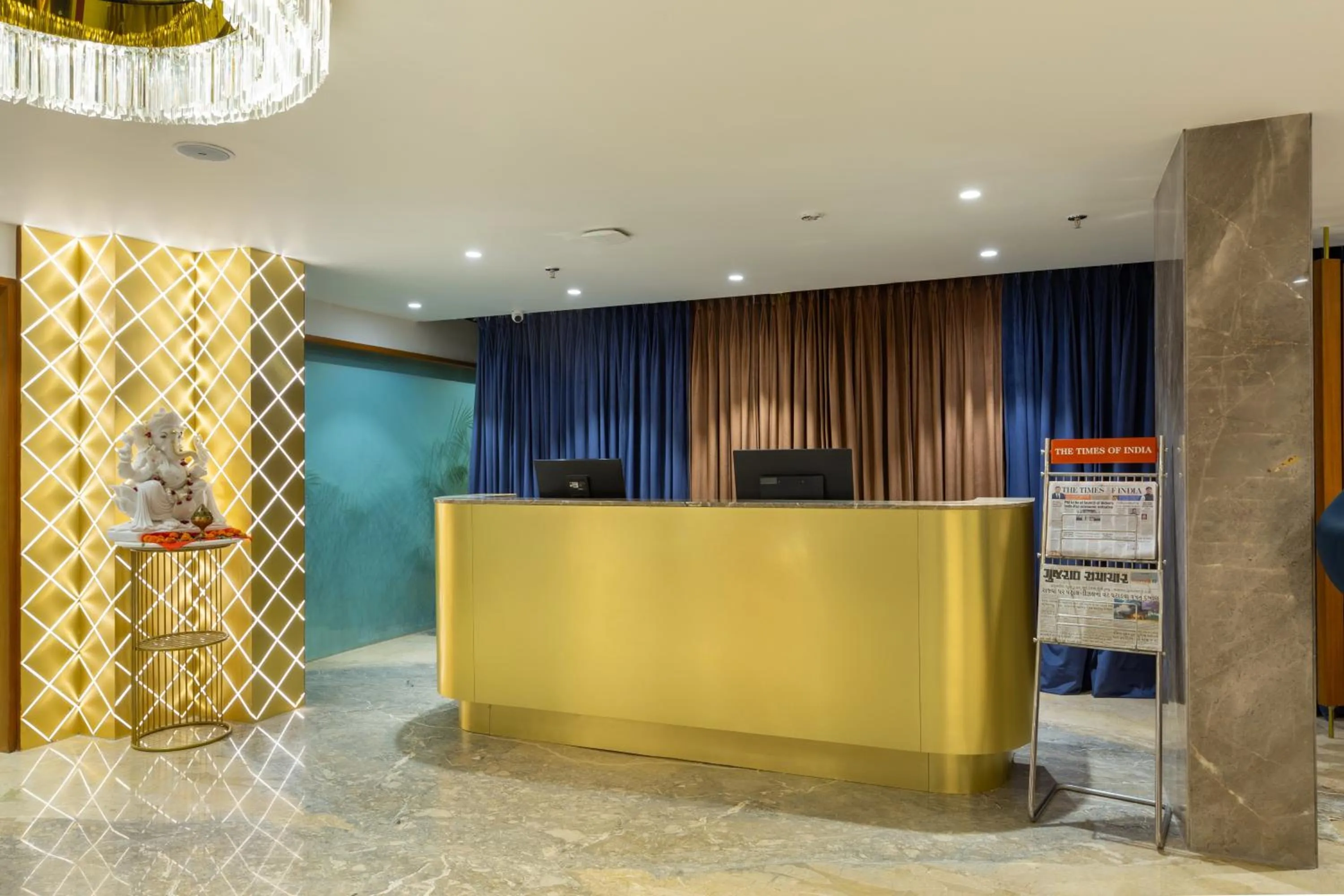 Lobby or reception in Hotel Nalanda