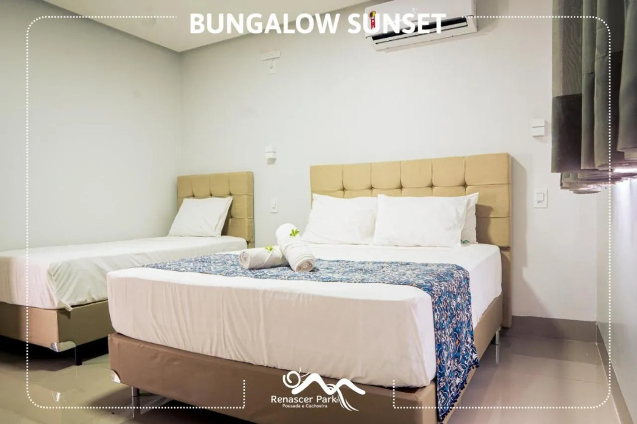 Bed in Pousada Renascer Park