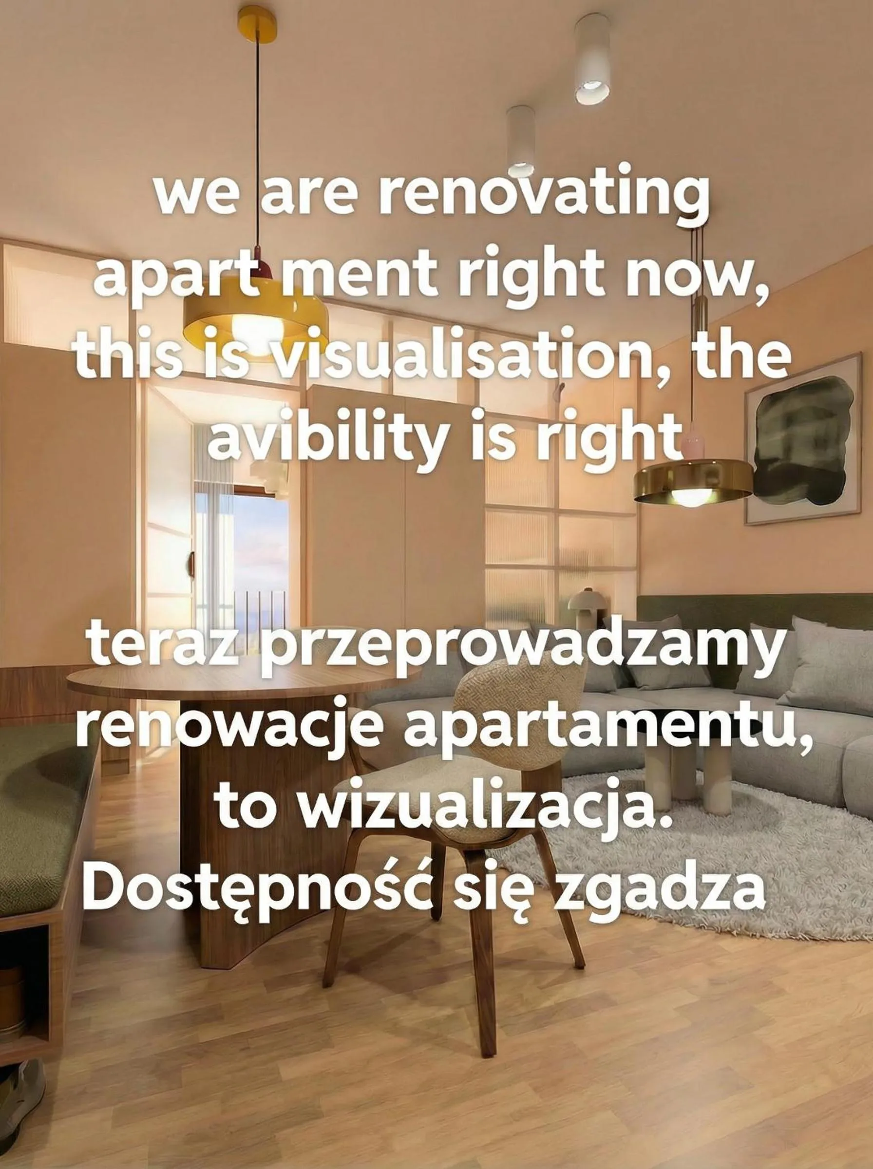 Living room in City Lights Apartments