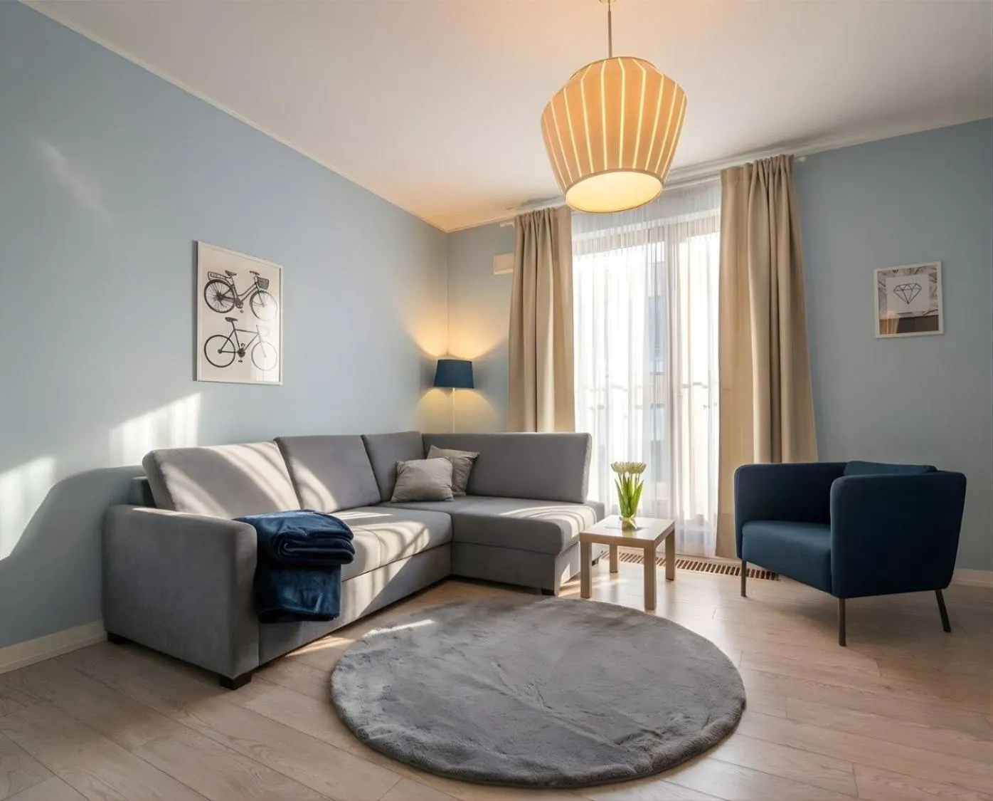 Living room in City Lights Apartments