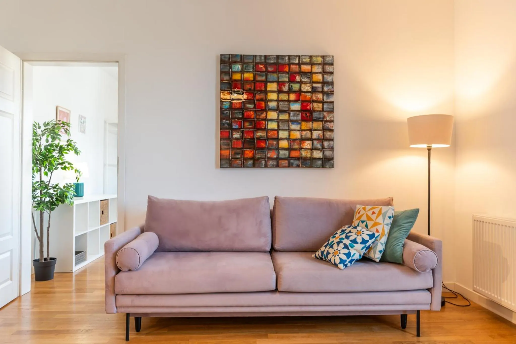 Living room in City Lights Apartments