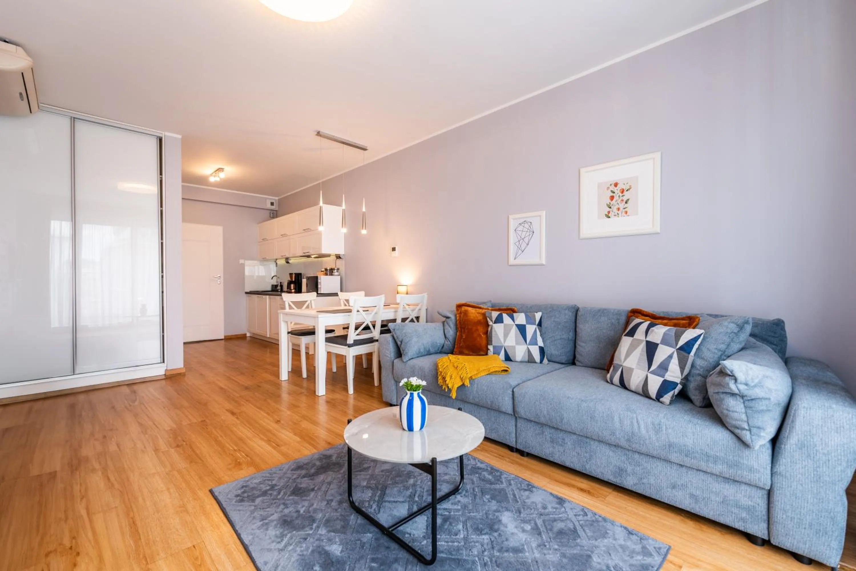 Living room in City Lights Apartments