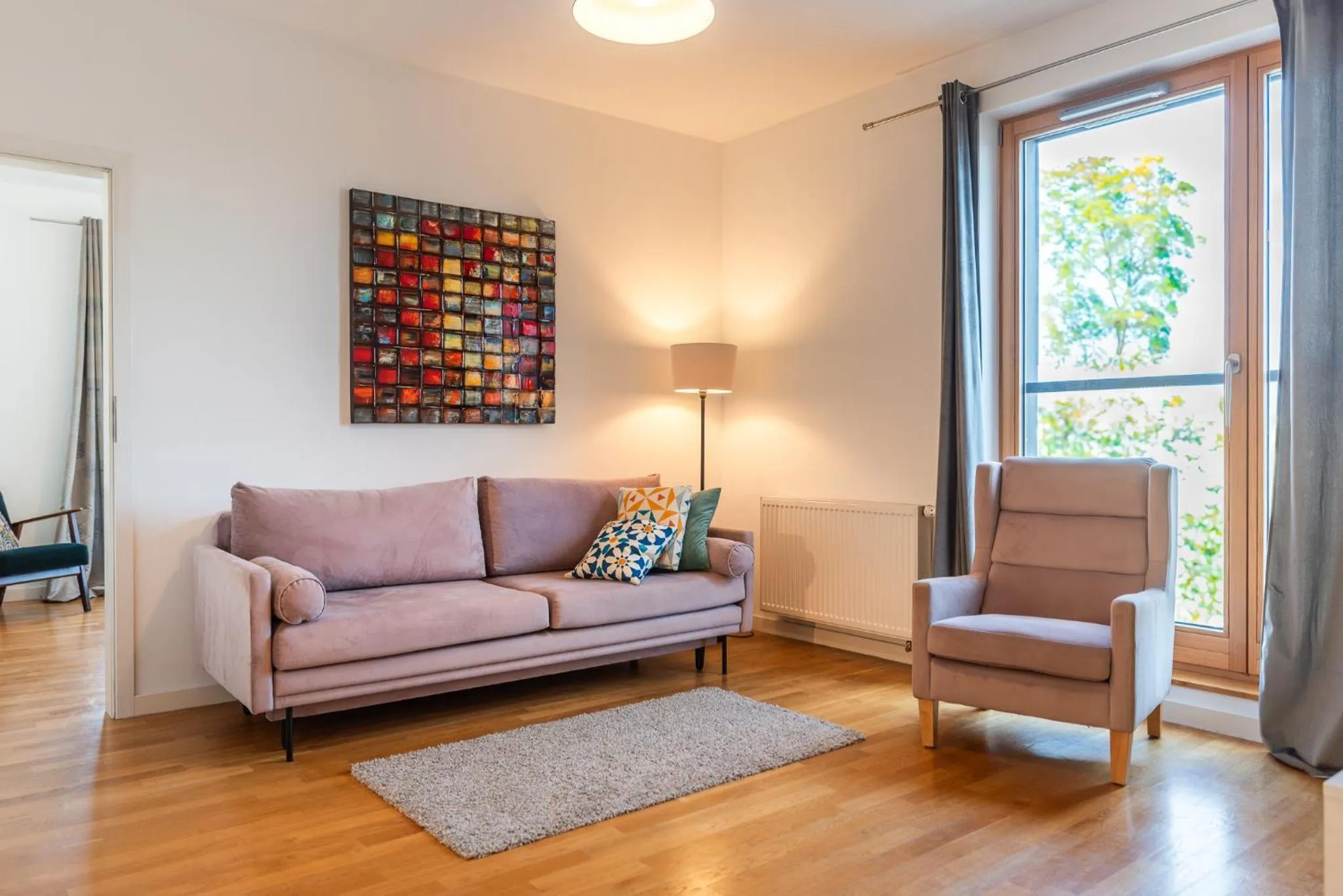 Living room in City Lights Apartments