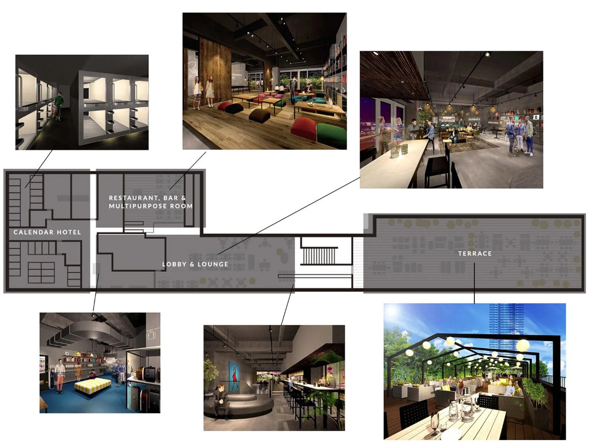 Floor plan in Calendar Hotel