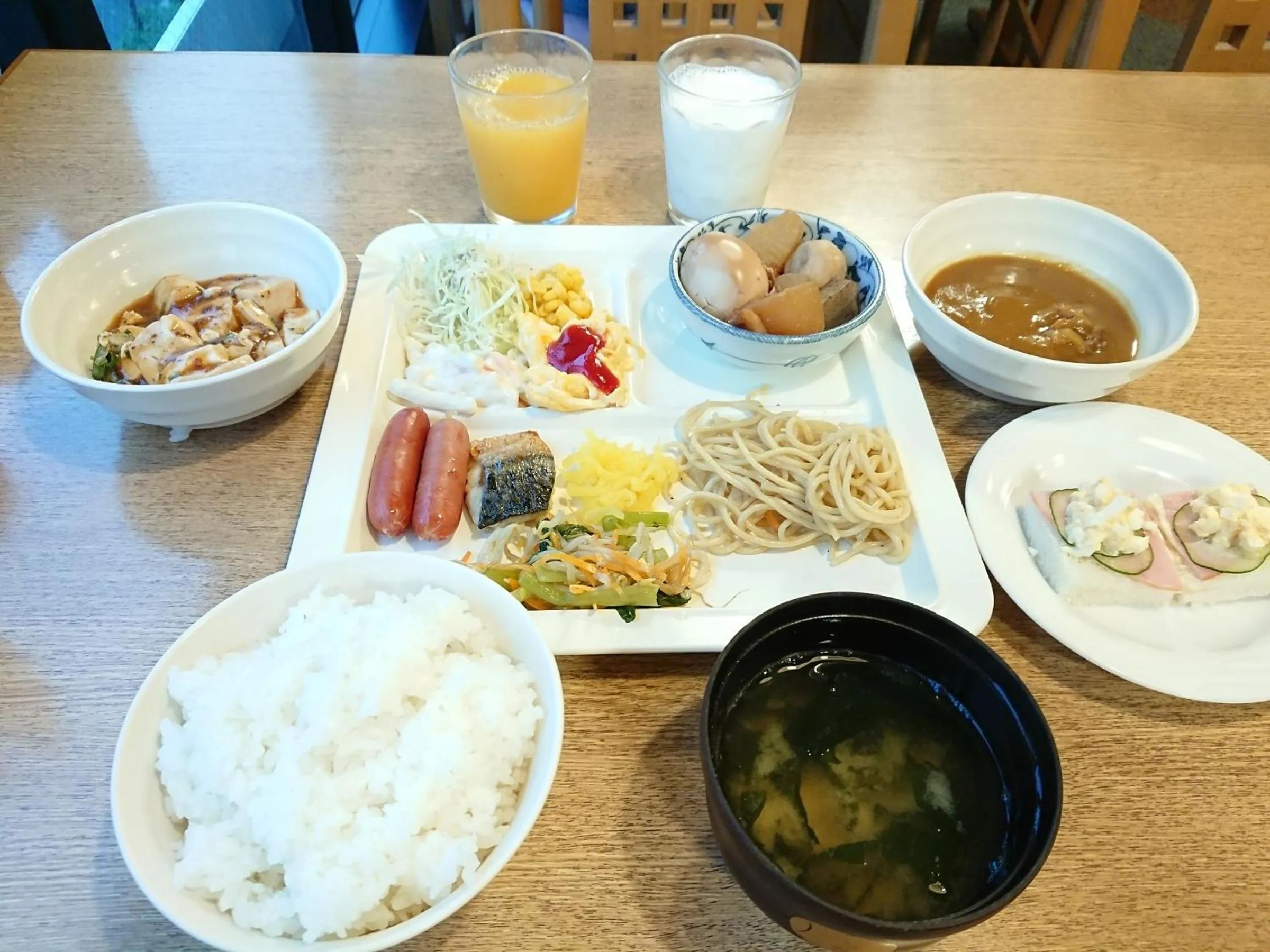 Buffet breakfast in Hotel Crown Hills Imabari