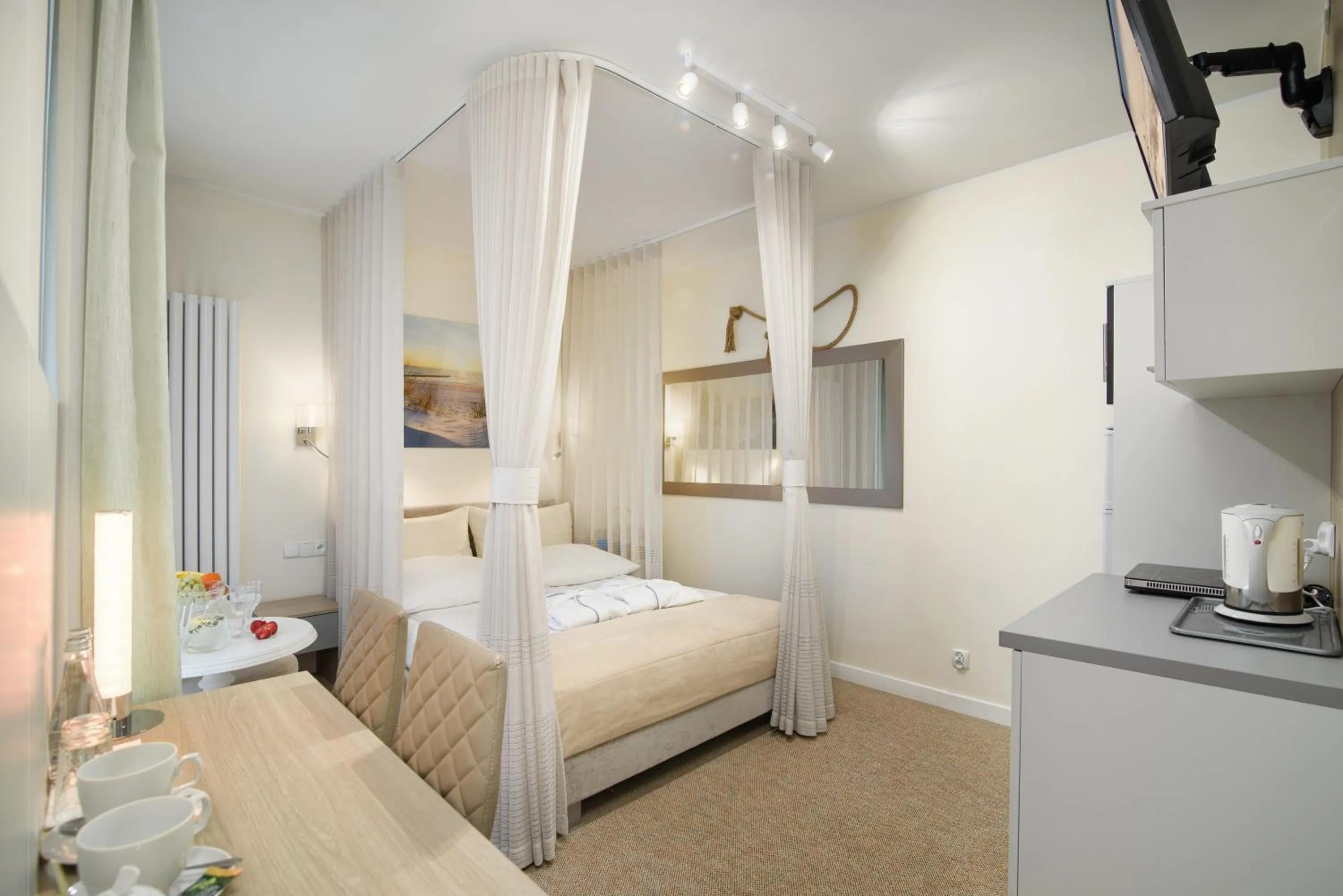 Bed in Kameralny Aparthotel Elegante Władysławowo - Adults Only