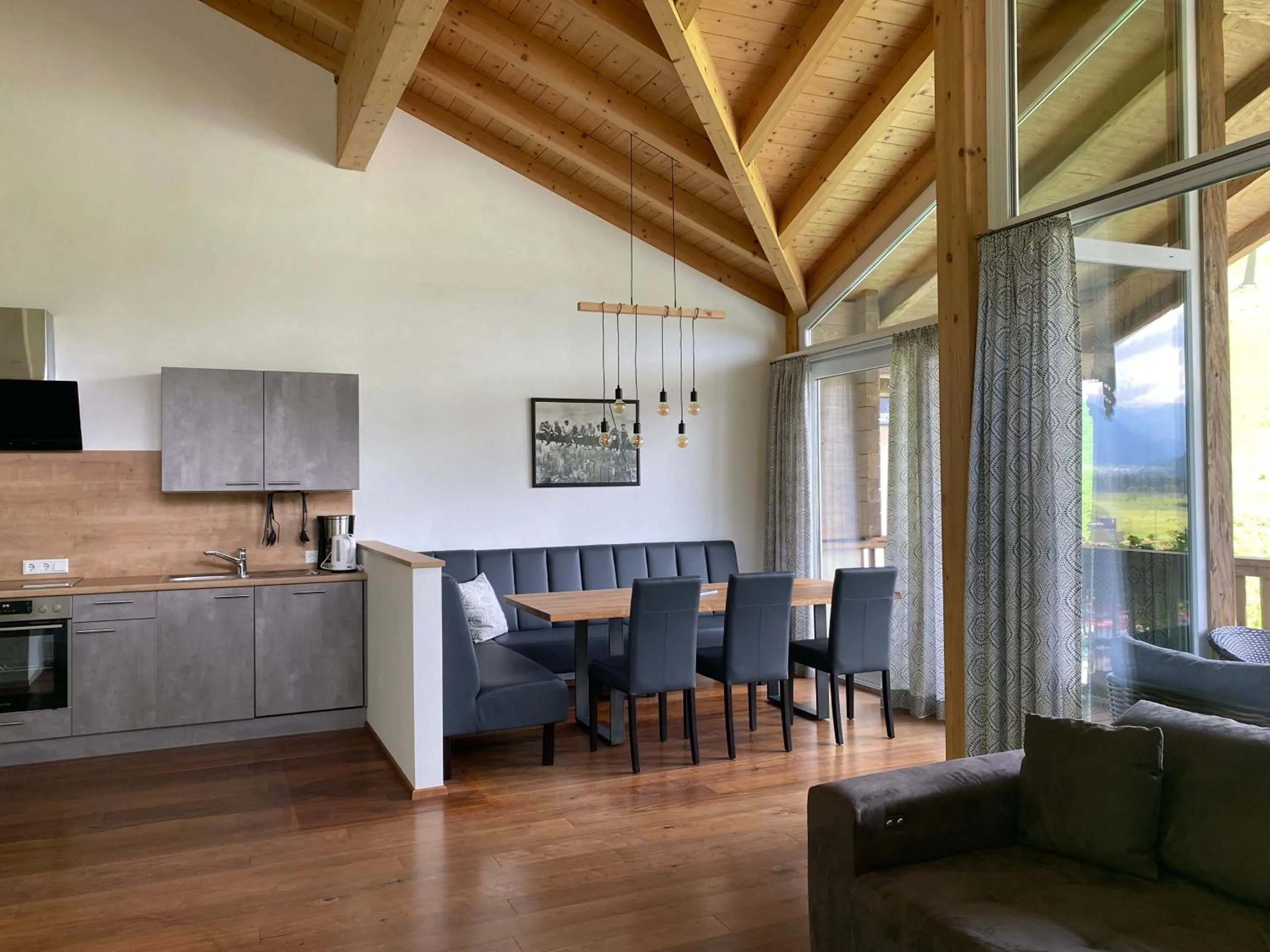 Kitchen or kitchenette in Landhotel Berger