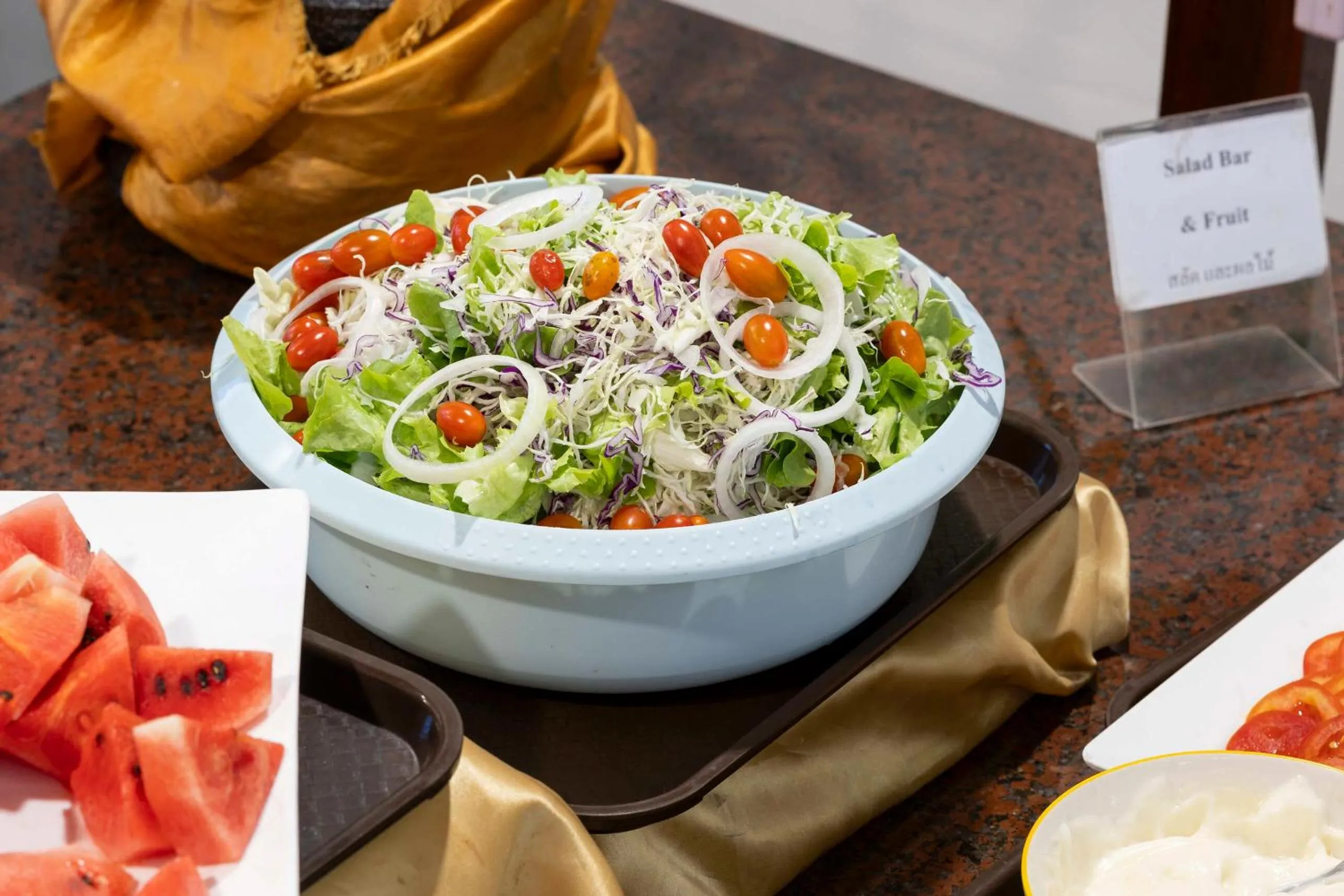 Buffet breakfast in The President Hotel at Chokchai 4