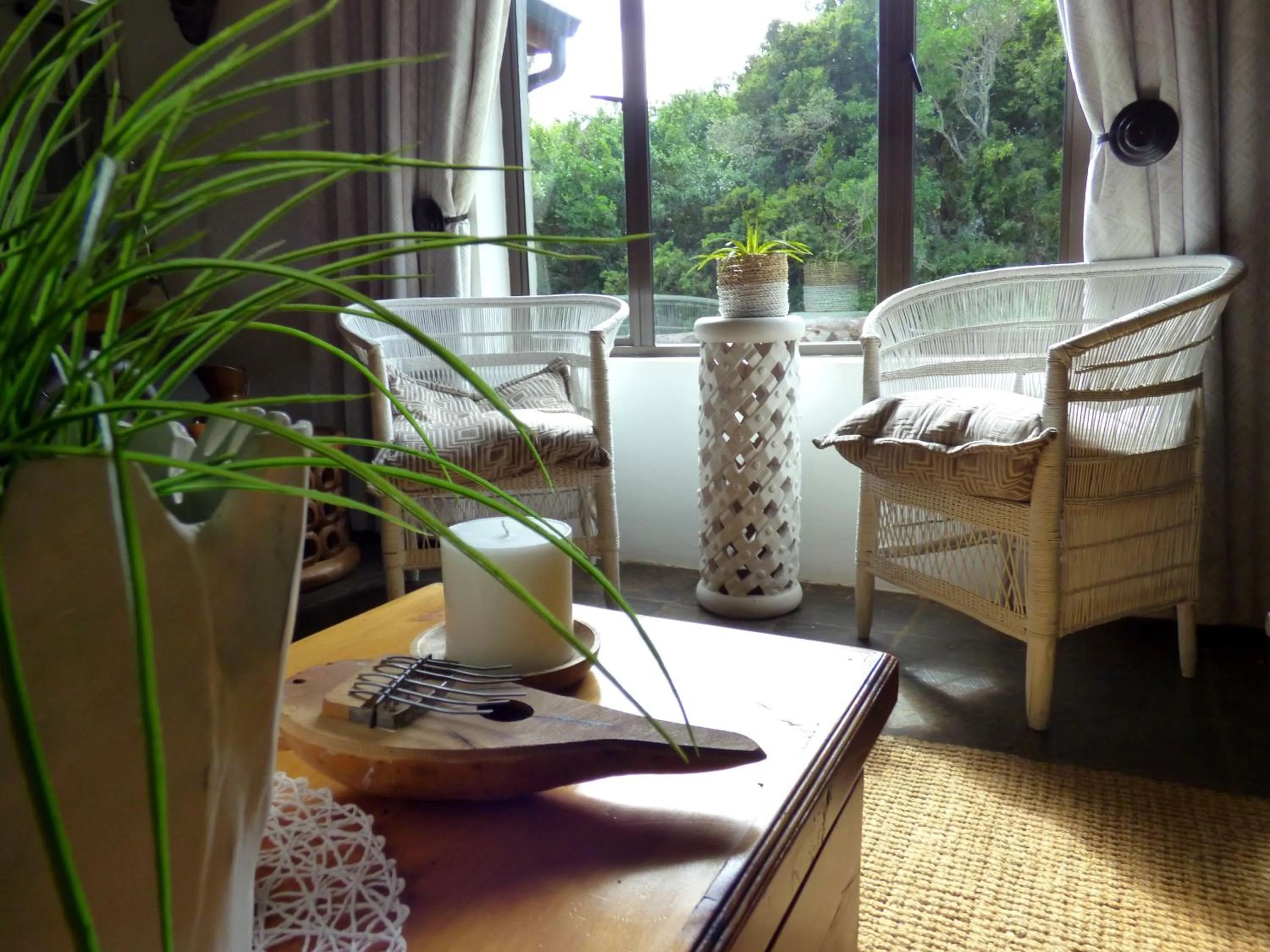 Communal lounge/ TV room in African Safari Lodge