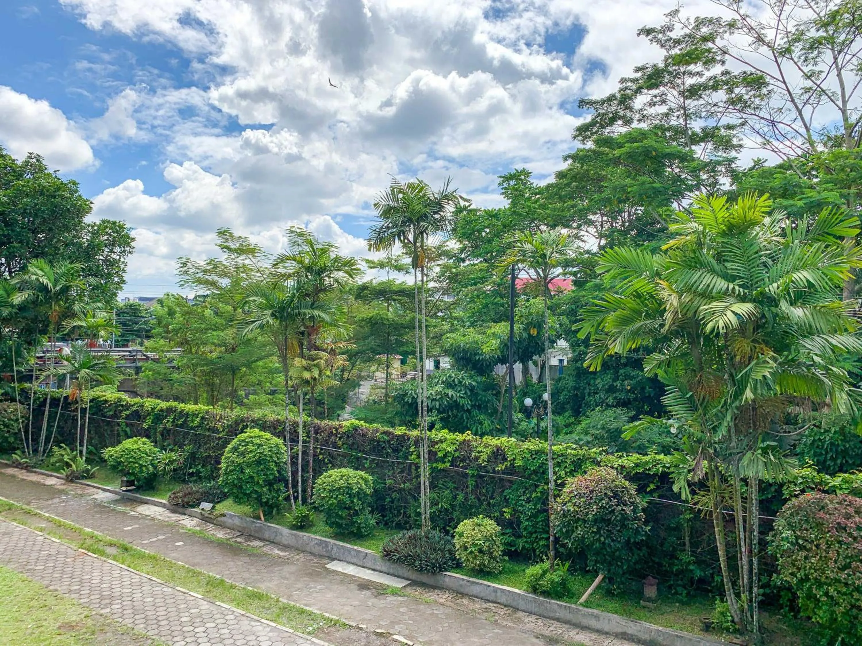 Garden view in Urbanview Sasono Putro Condoongcatur by RedDoorz