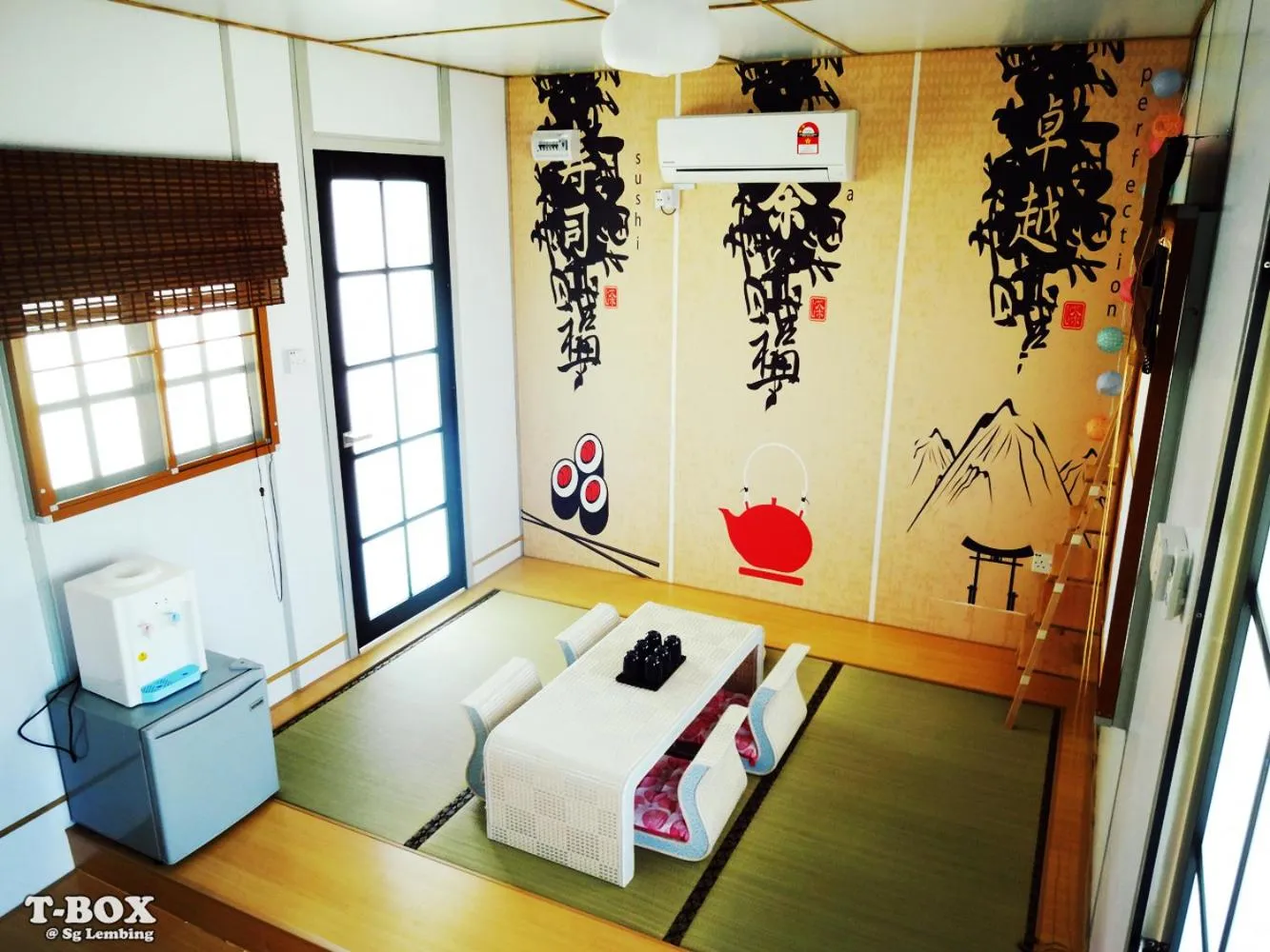 Seating area in T-Box Sungai Lembing