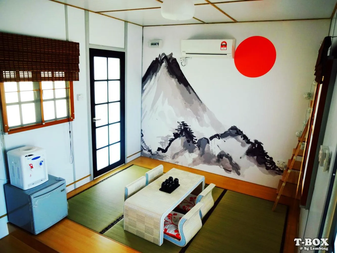 Seating area in T-Box Sungai Lembing