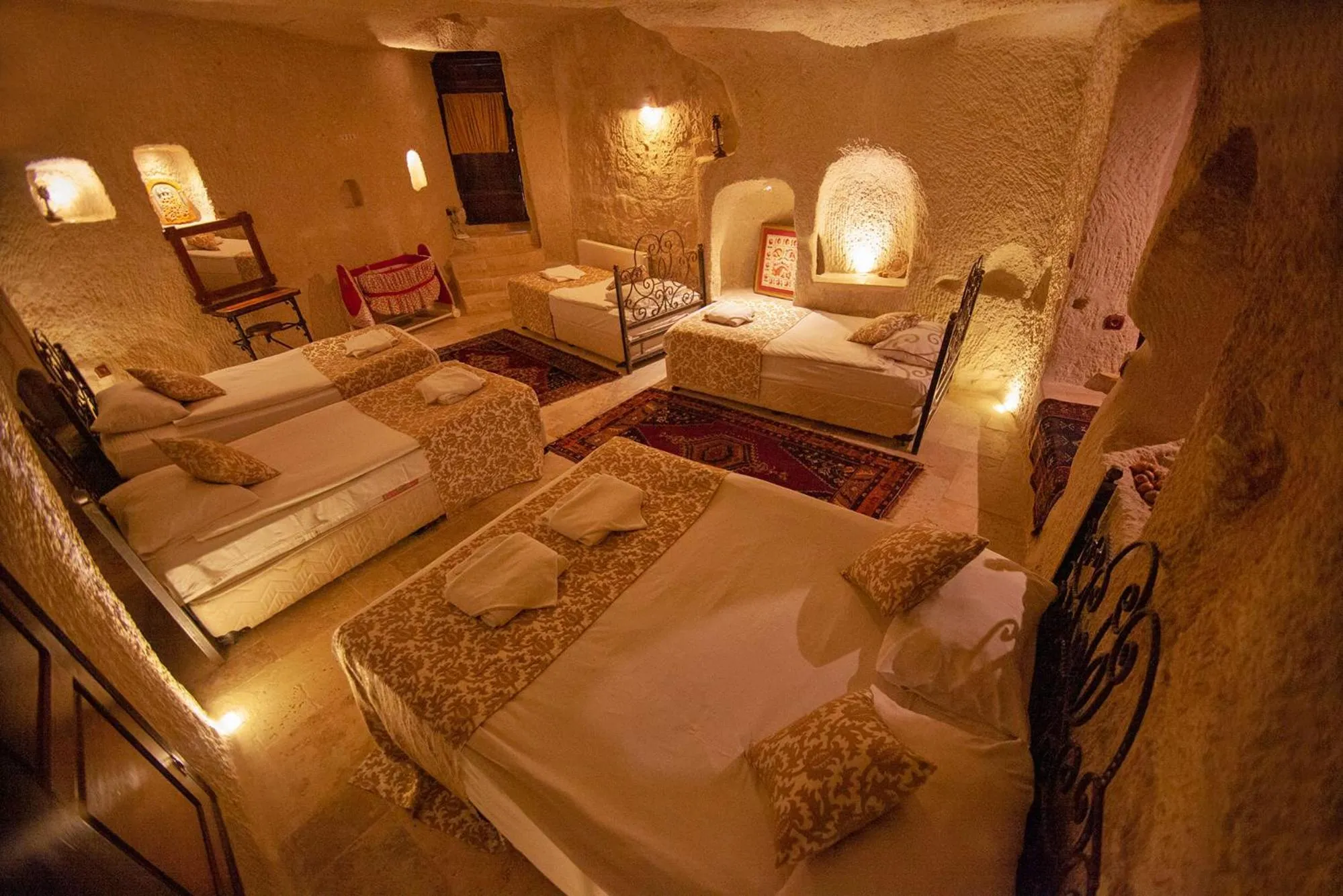 Bed in Center Cave House