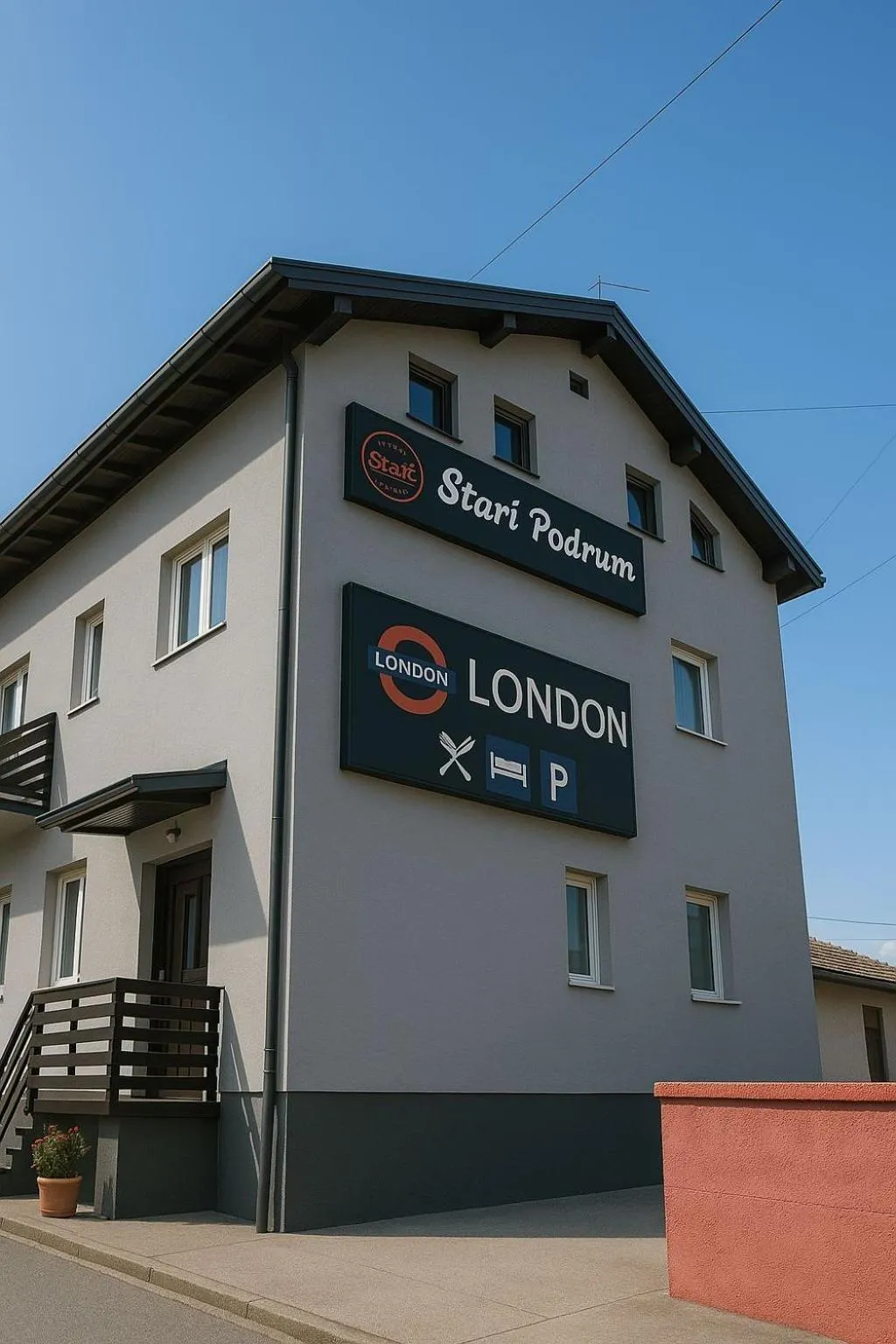 Property building in London Rooms Zagreb Airport