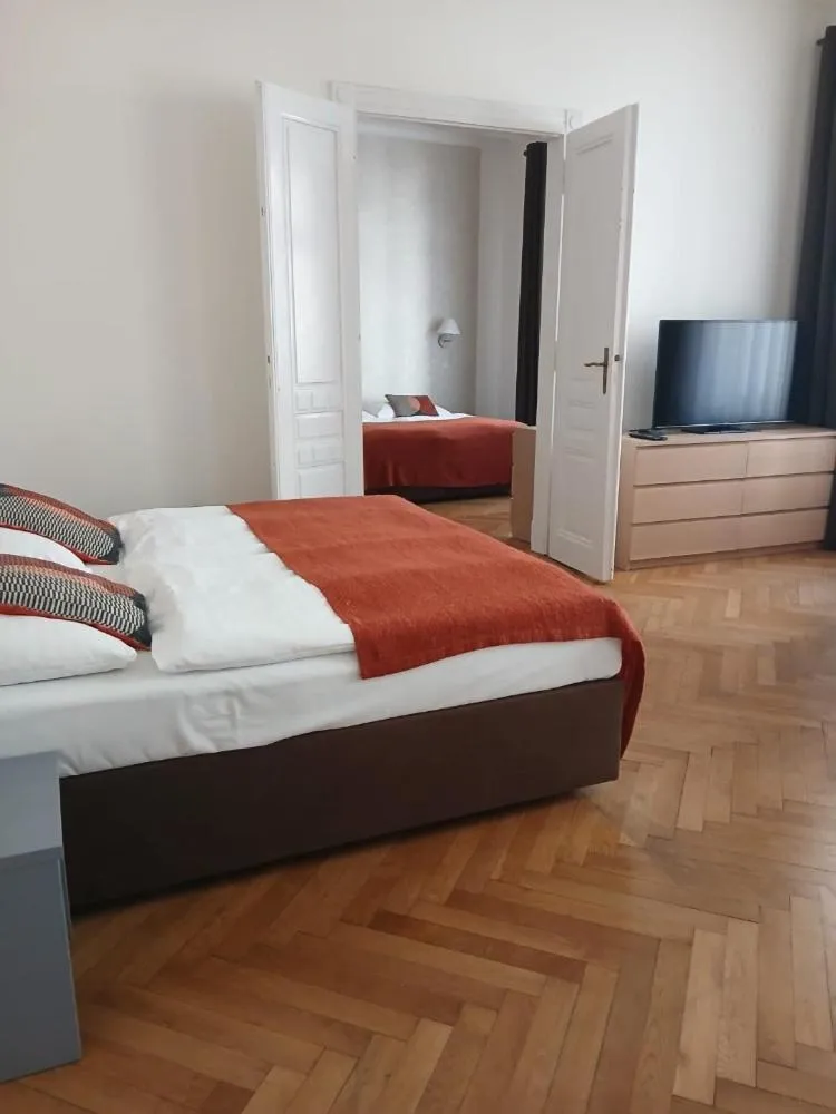 Bed in Apartments 39 Wenceslas Square