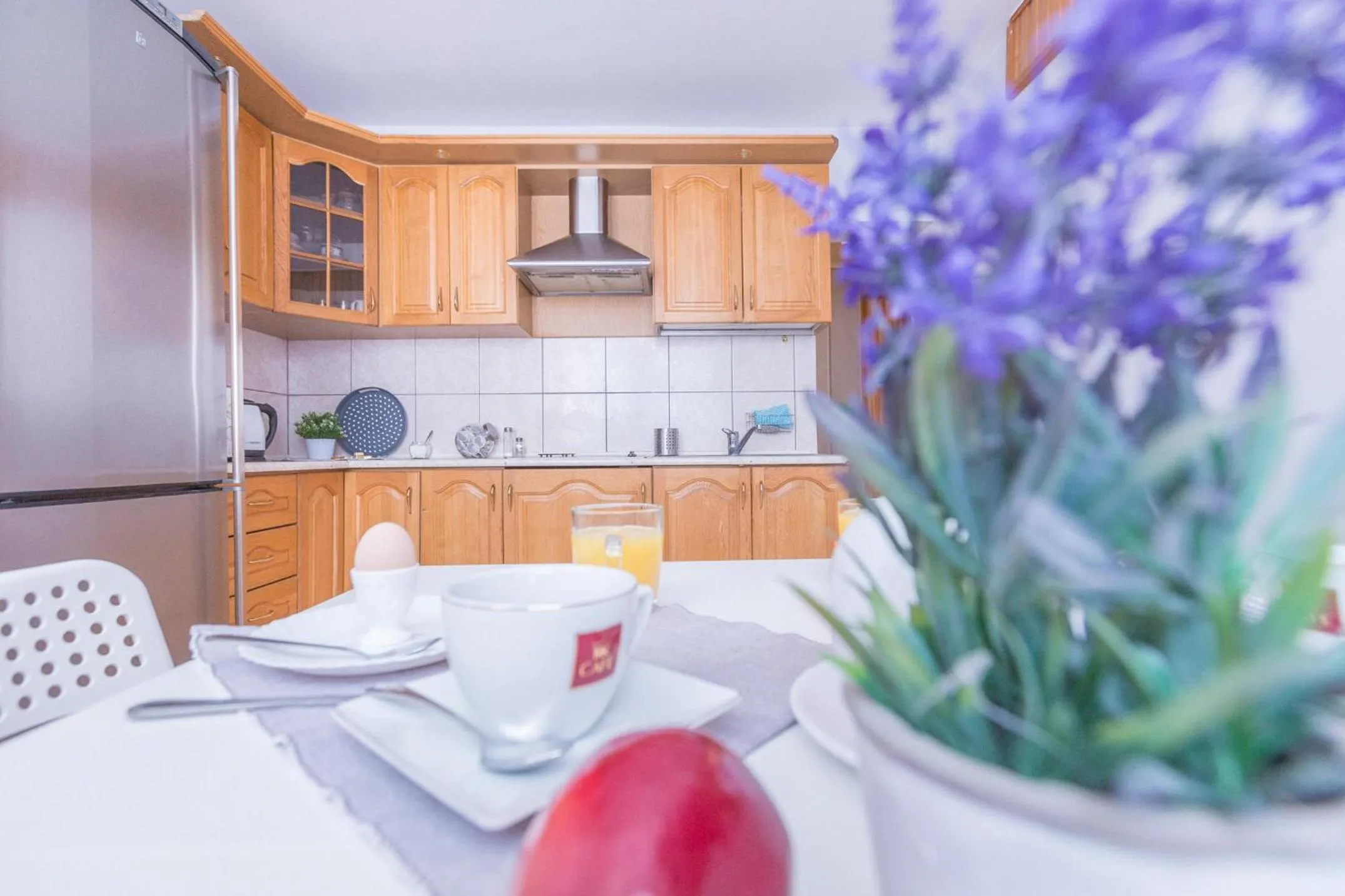 Communal kitchen in Kujawska Rooms