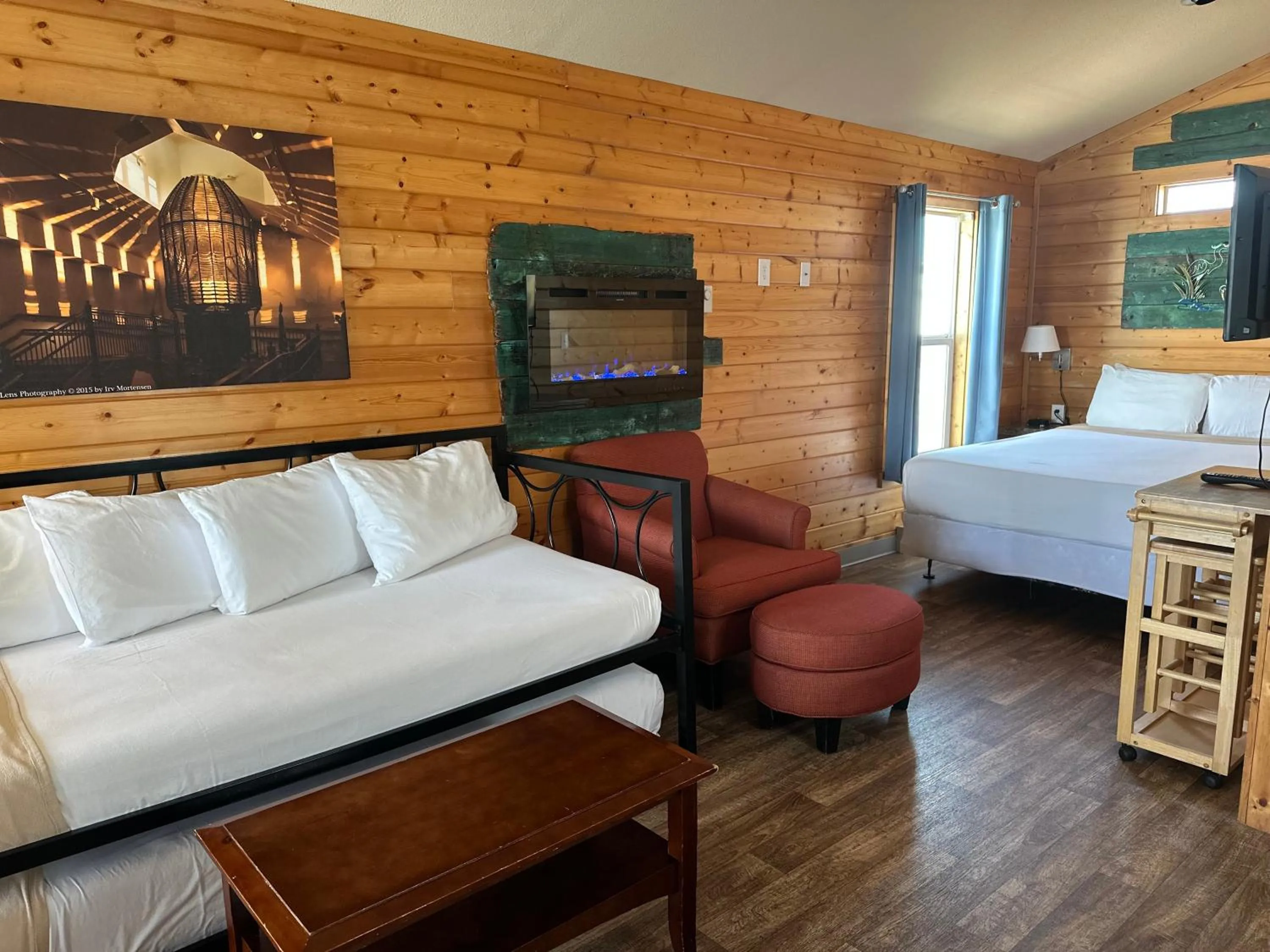 Bed in Westport Marina Cottages