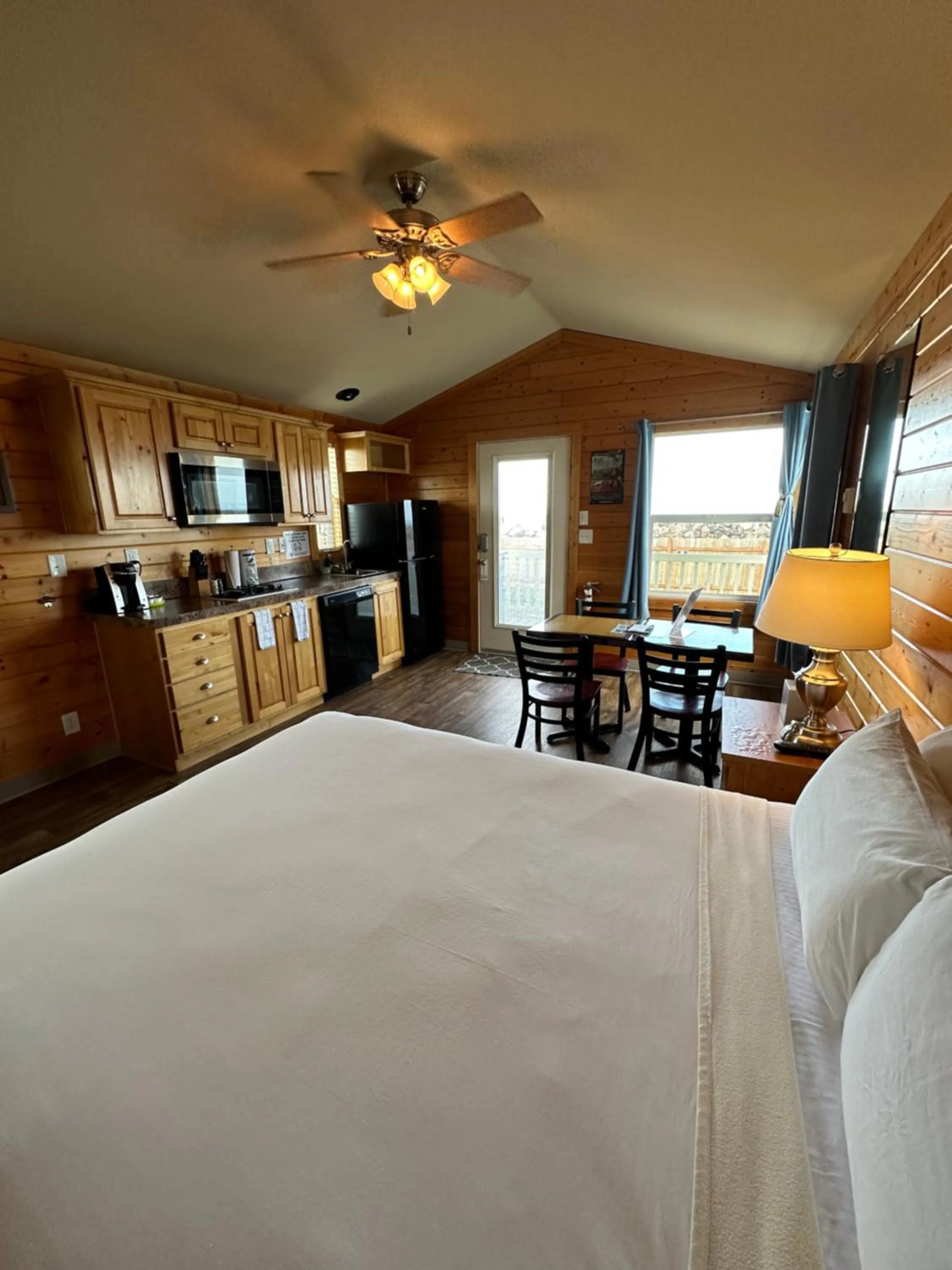 Bed in Westport Marina Cottages