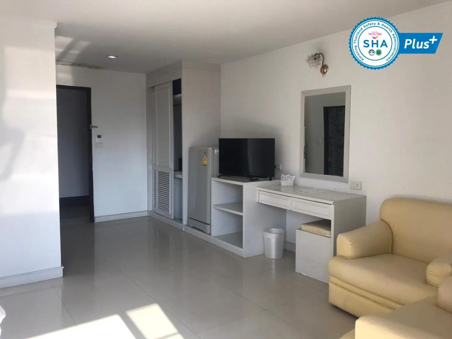 Seating area in Jomtien Longstay Hotel - SHA Plus Certified